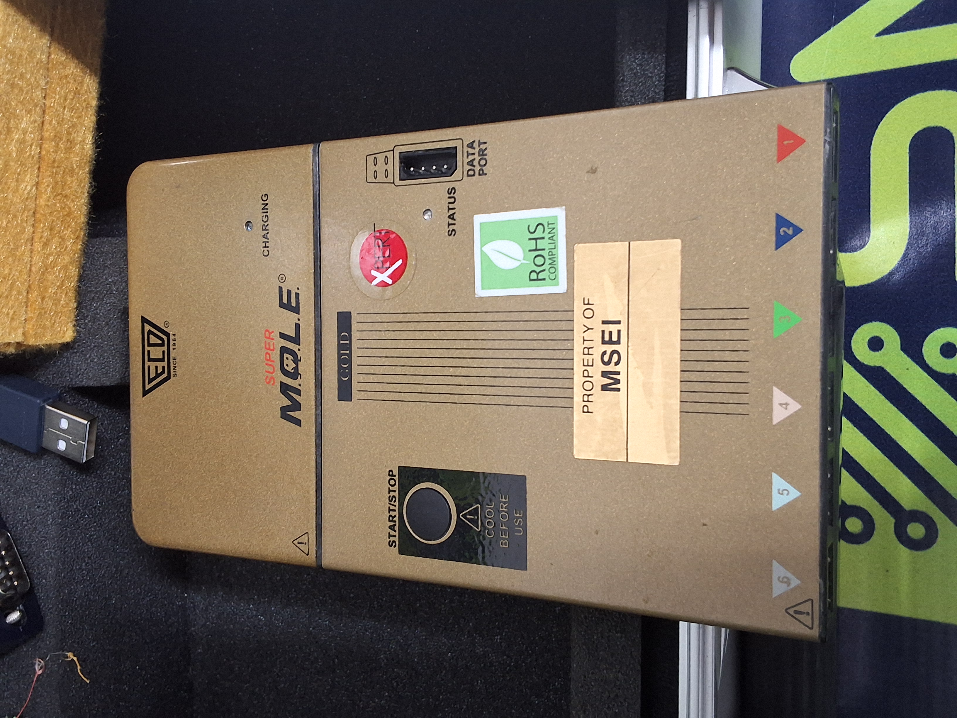 Used ECD SUPER M.O.L.E. GOLD THERMAL RADIO FREQUENCY PROFILER KIT E45-7647-45