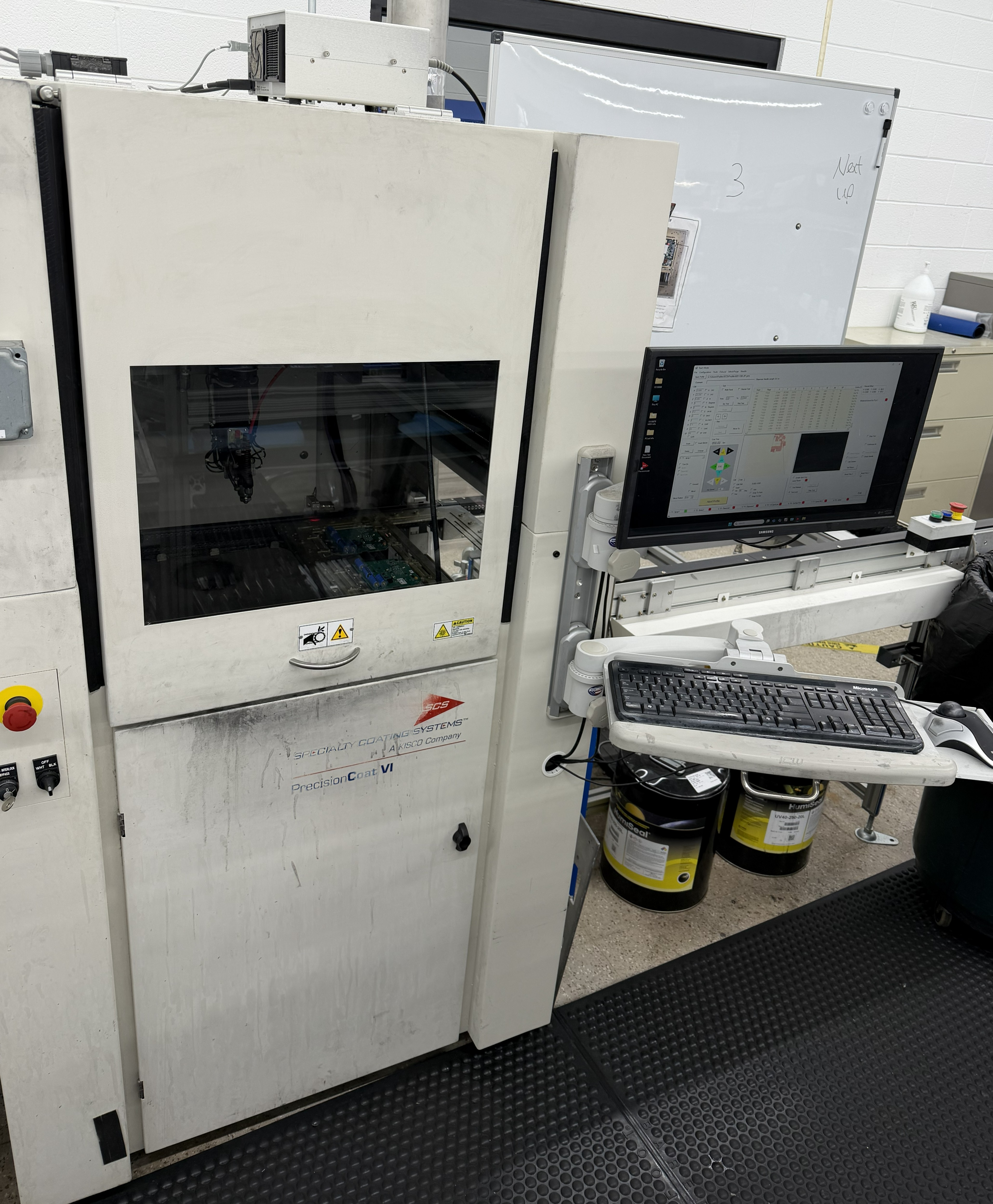 Used SCS PrecisionCoat VI Conformal Coater and UV PrecisionCure MUV Oven