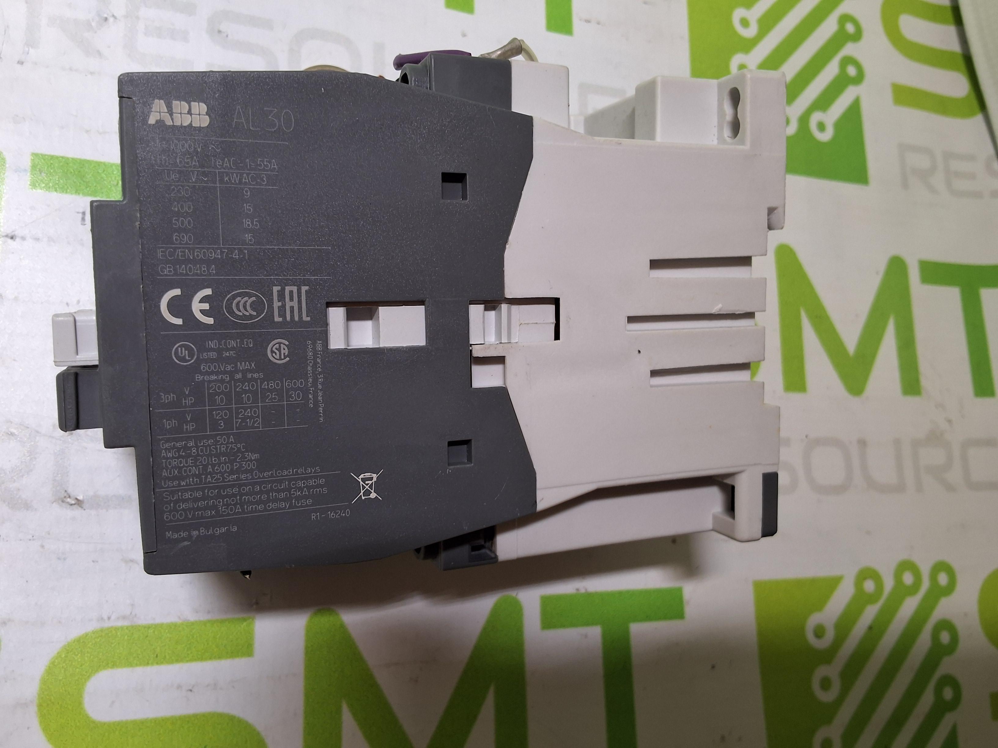 Used ABB AL30-30-10 DC CONTACTOR 24V
