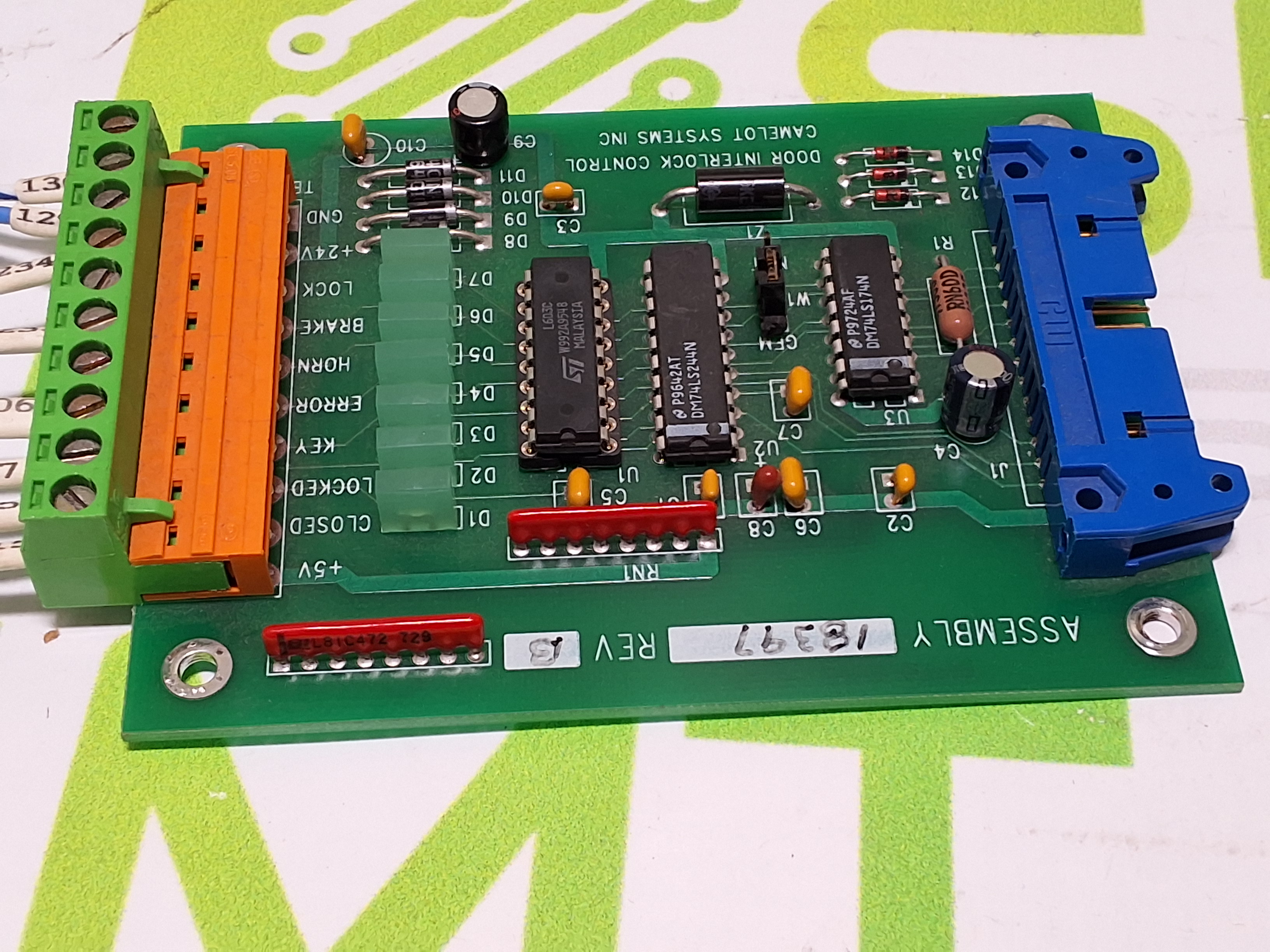 Used CAMELOT SYSTEMS 18397 DOOR INTERLOCK CONTROL BOARD