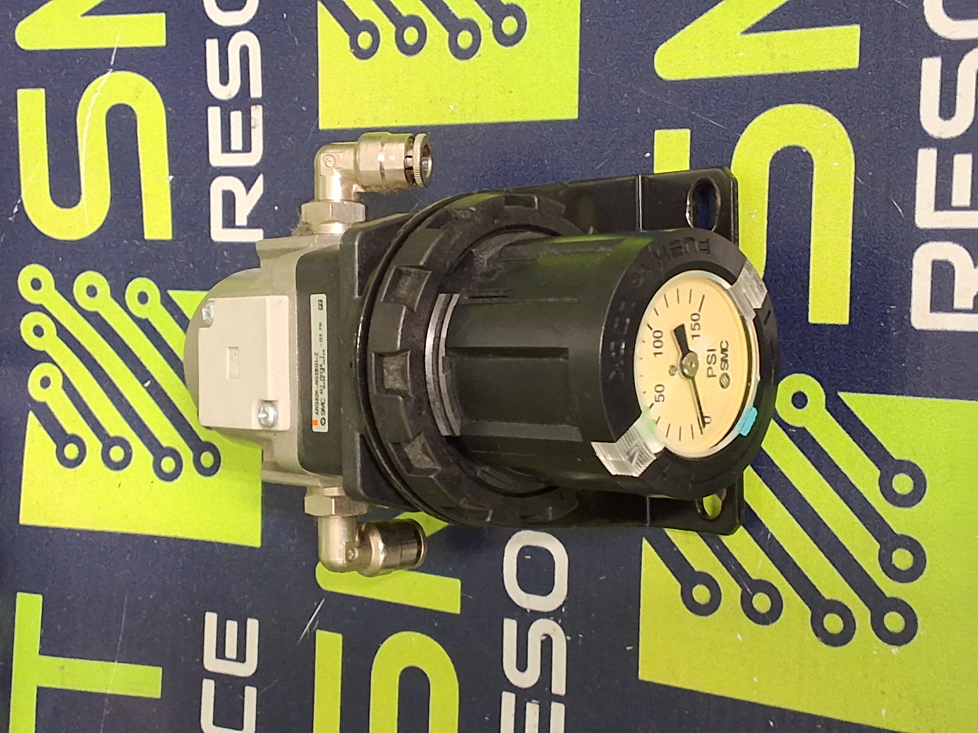 Used SMC ARG30K-N02BG1-Z PNEUMATIC REGULATOR 125 PSI