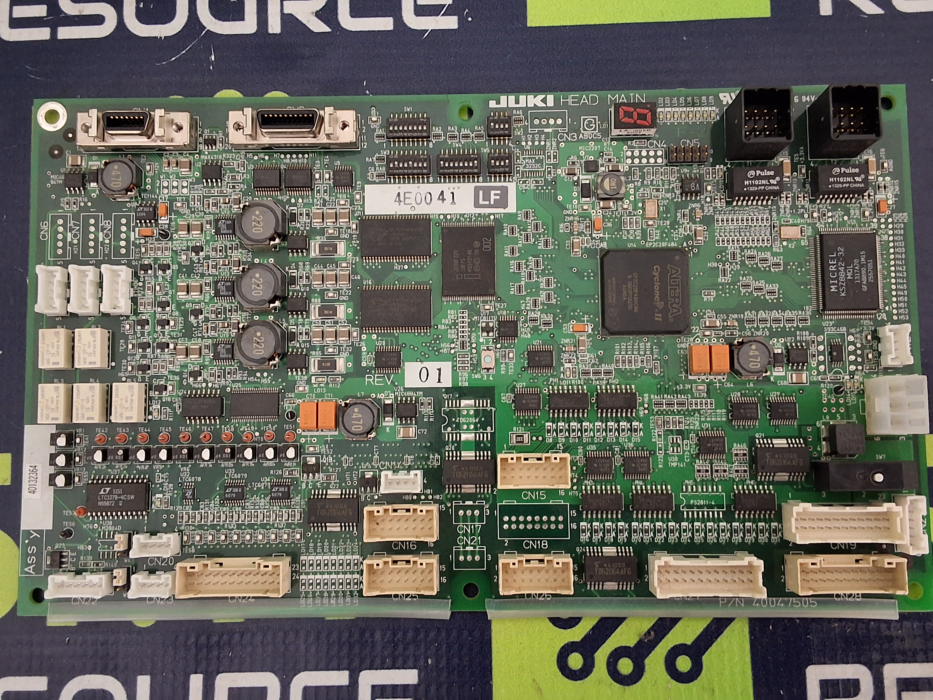 Used JUKI 40047505 HEAD MAIN CIRCUIT BOARD ASSEMBLY