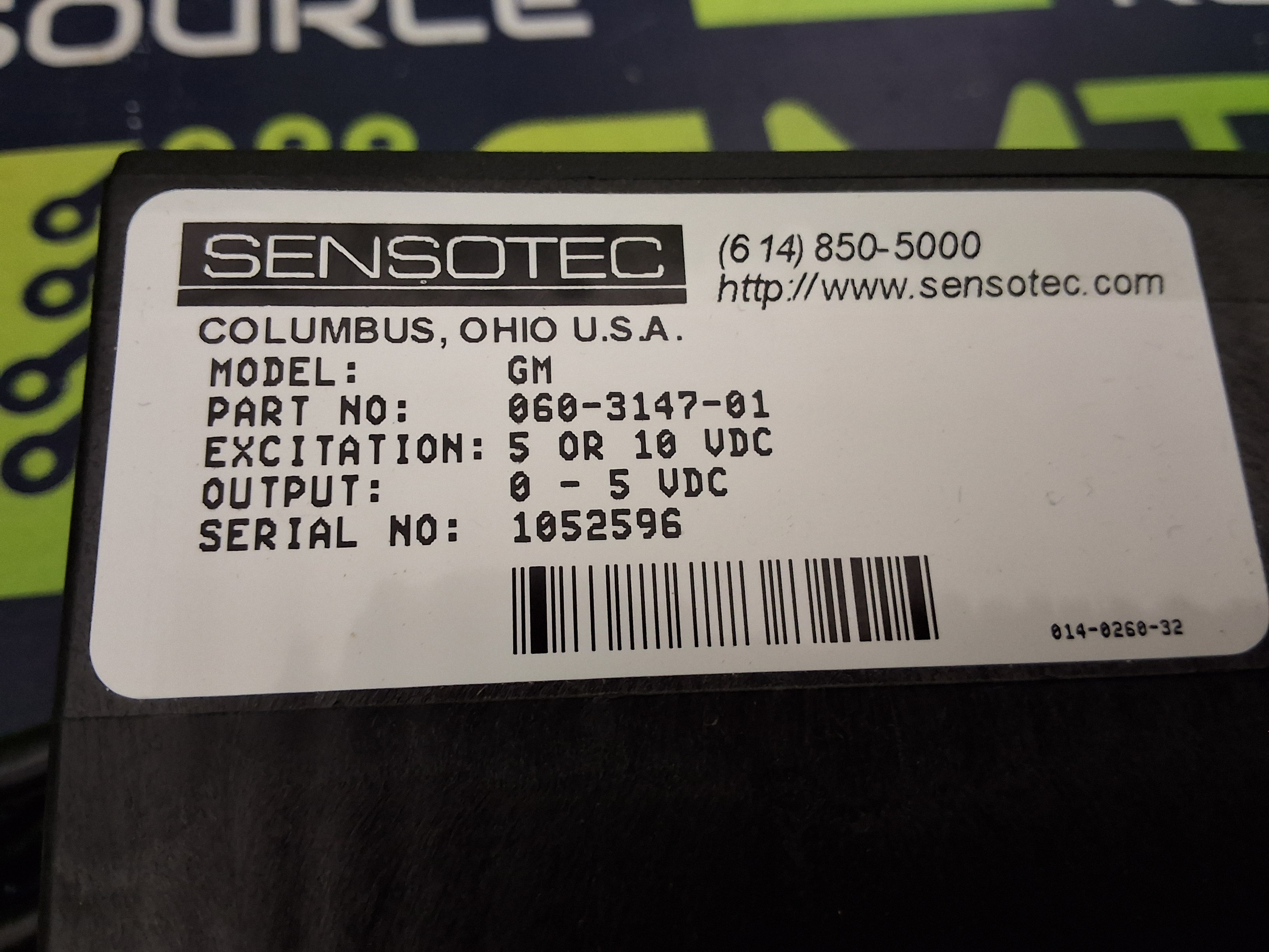 Used HONEYWELL SENSOTEC 060-3147-01 PANEL METER / SENSOR CONTROLLER 0-5VDC