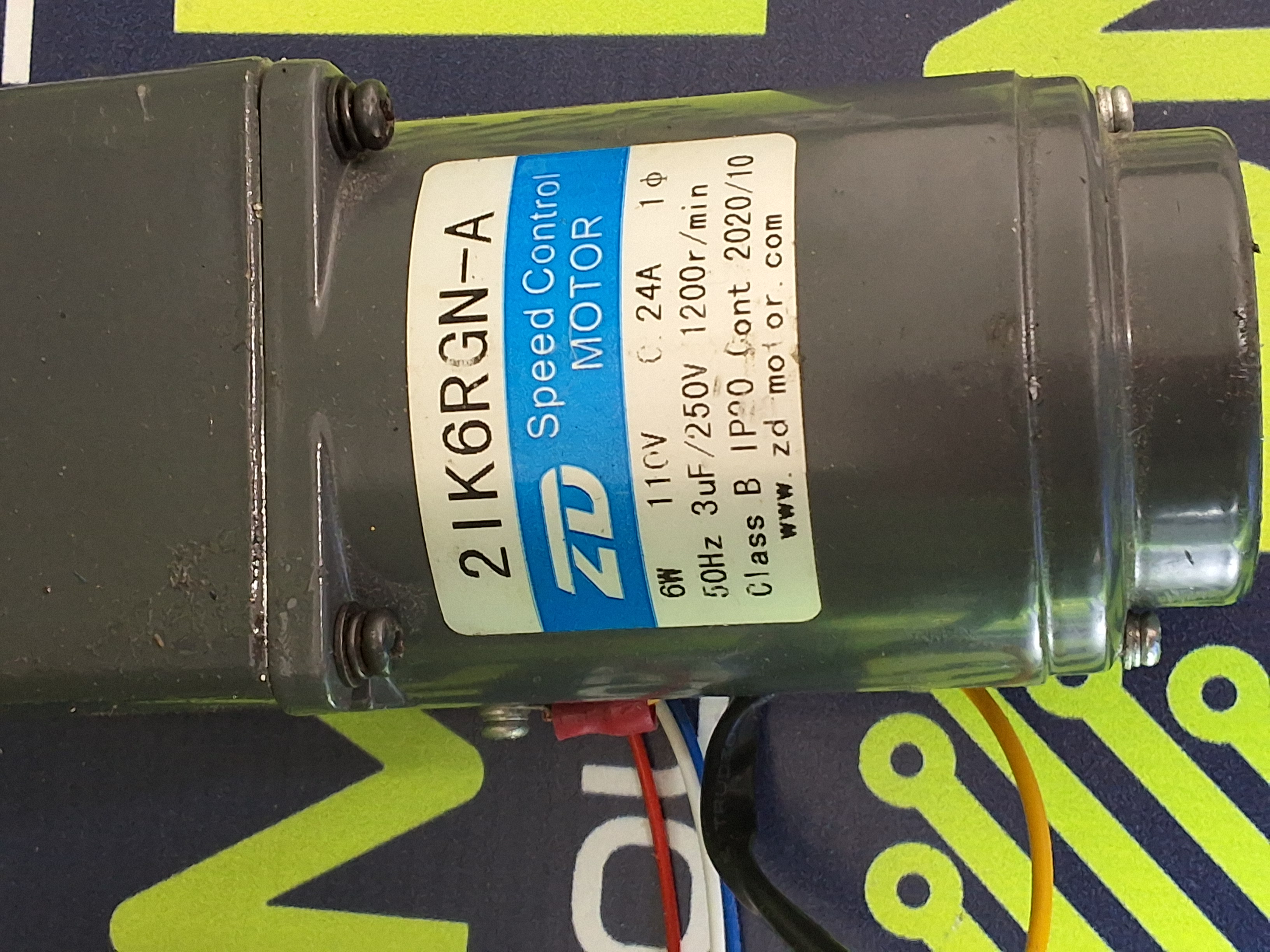 Used ZD 2IK6RGN-A SPEED CONTROL MOTOR WITH GEAR HEAD 2GN15K