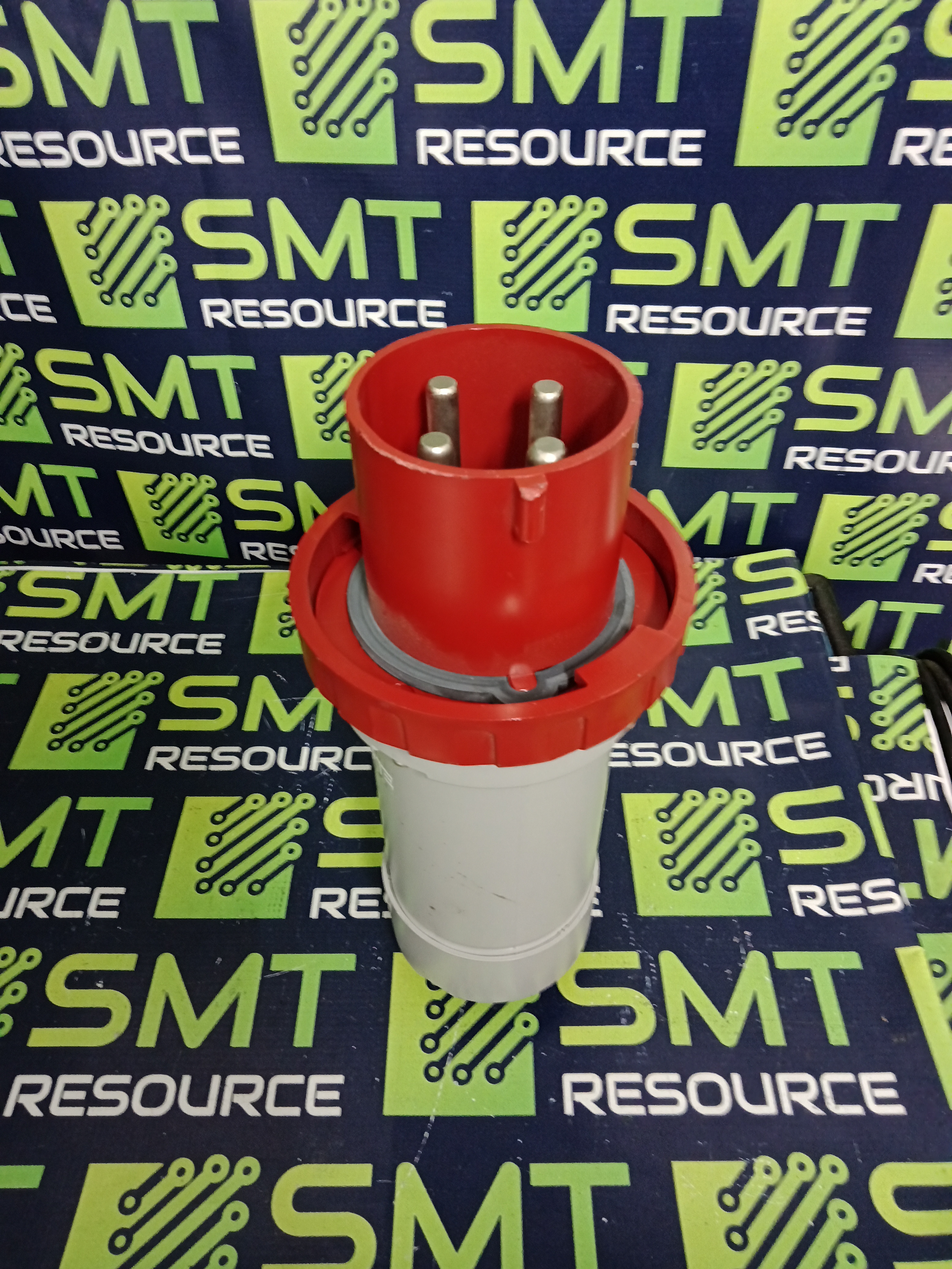 Used SCAME SCM4100P7W INDUSTRIAL PIN & SLEEVE ELECTRICAL PLUG 3P4W 100A 7h/3PH 480VAC IP67