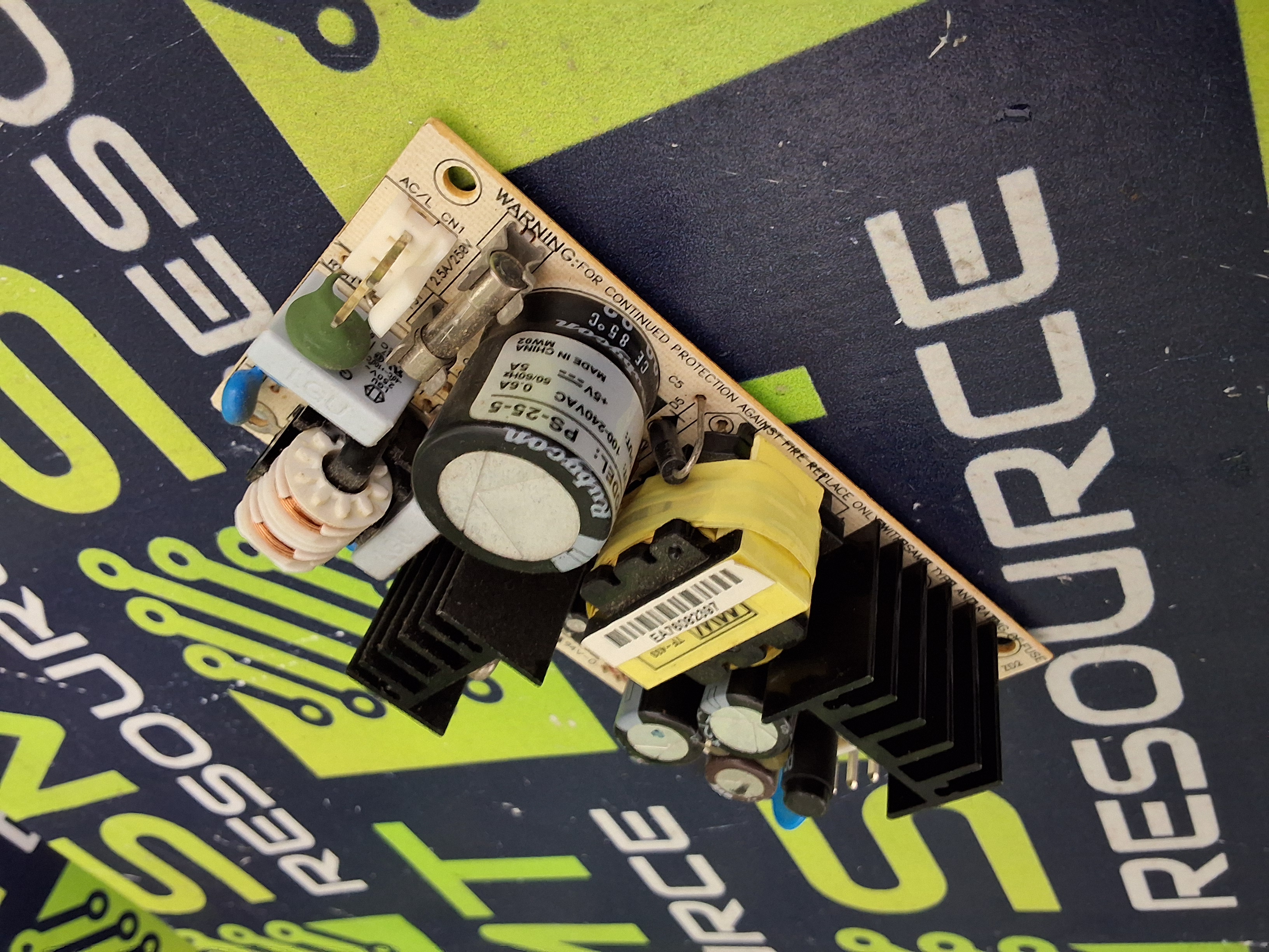 Used MEAN WELL PS-25-5 POWER SUPPLY 5V