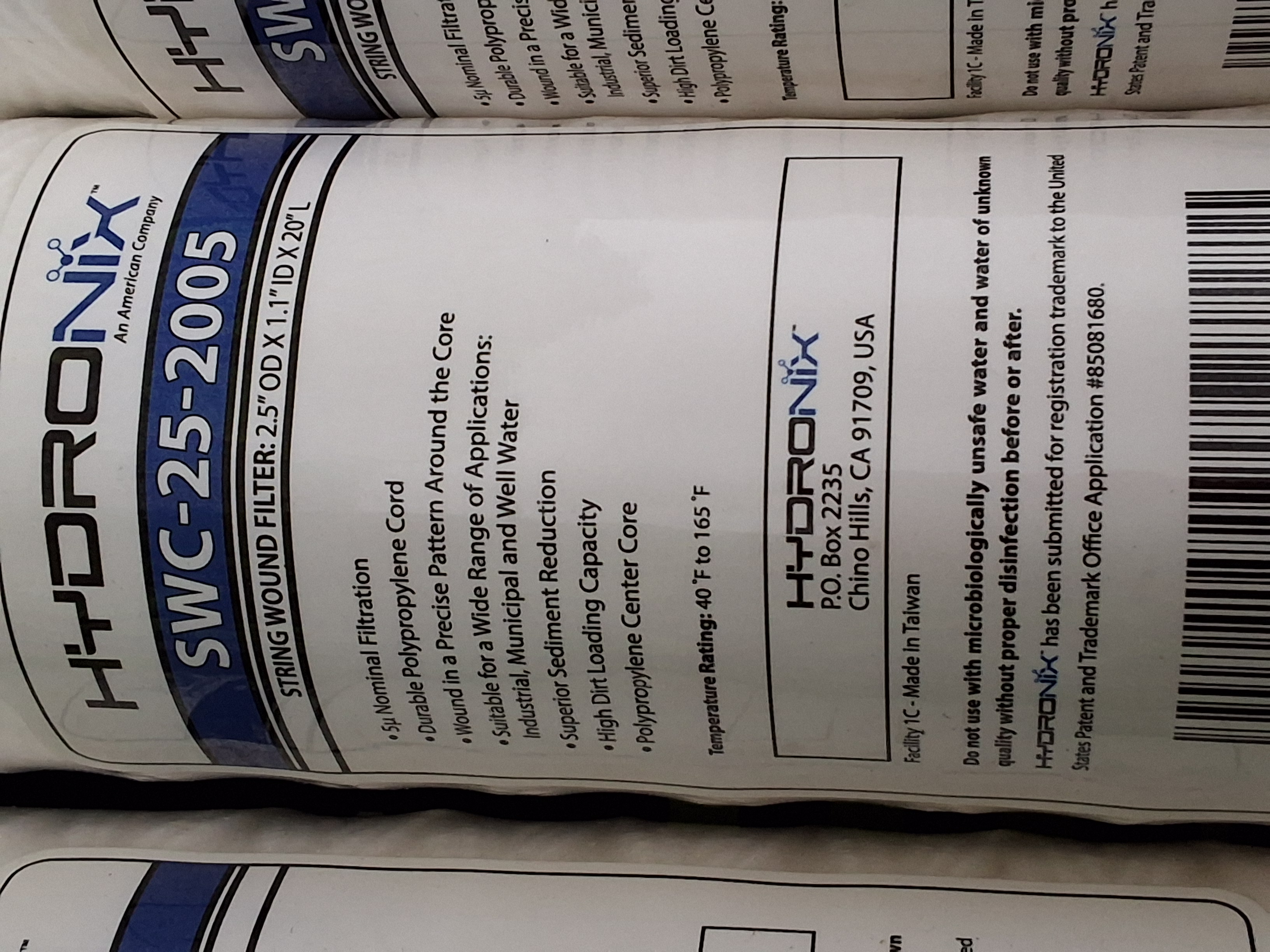 HYDRONIX SWC-25-2005 STRING WOUND FILTER - LOT OF 4 - BRAND NEW