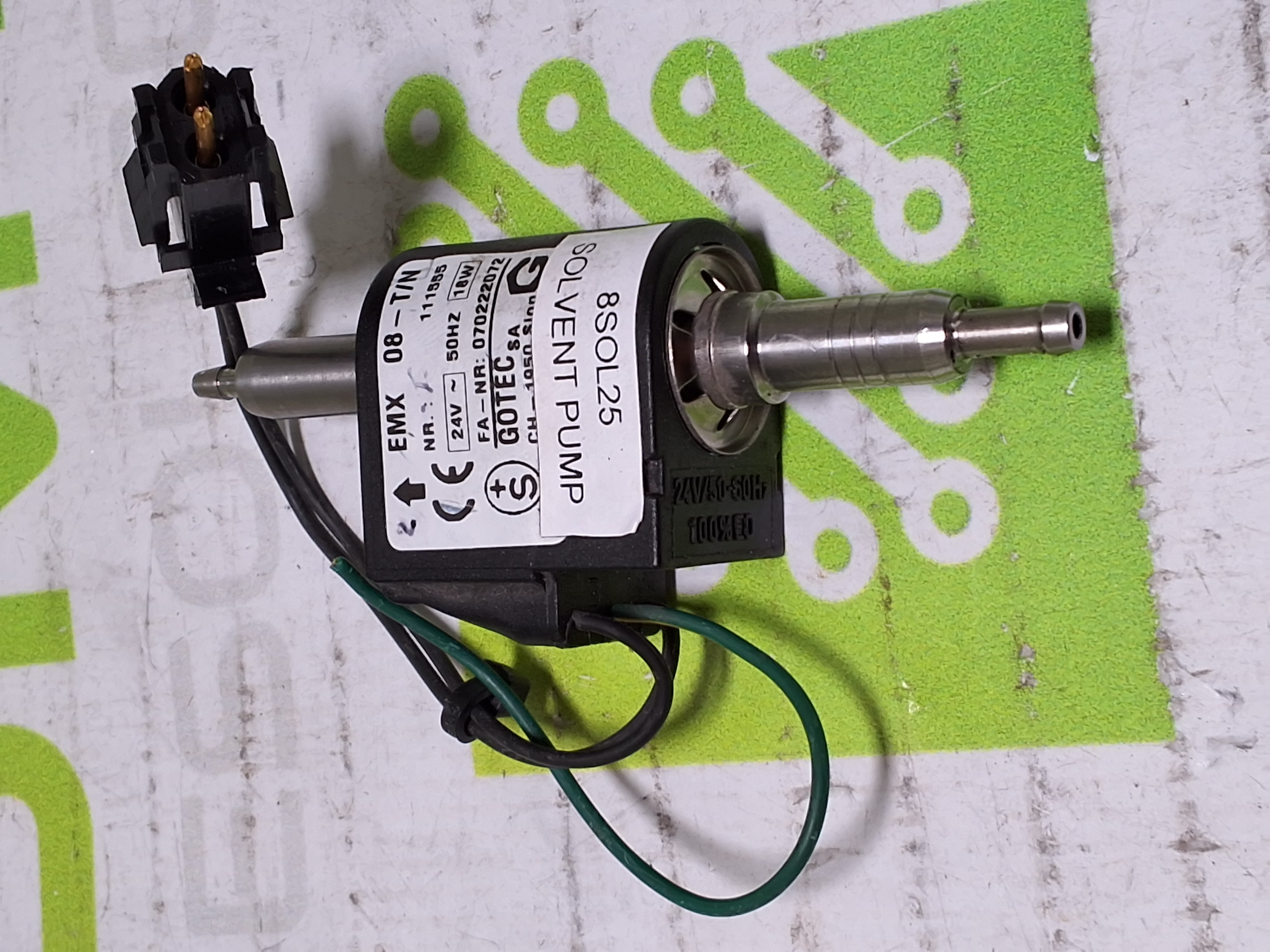 Used EMX 08-T/N GOTEC MINIATURE SOLVENT PUMP 