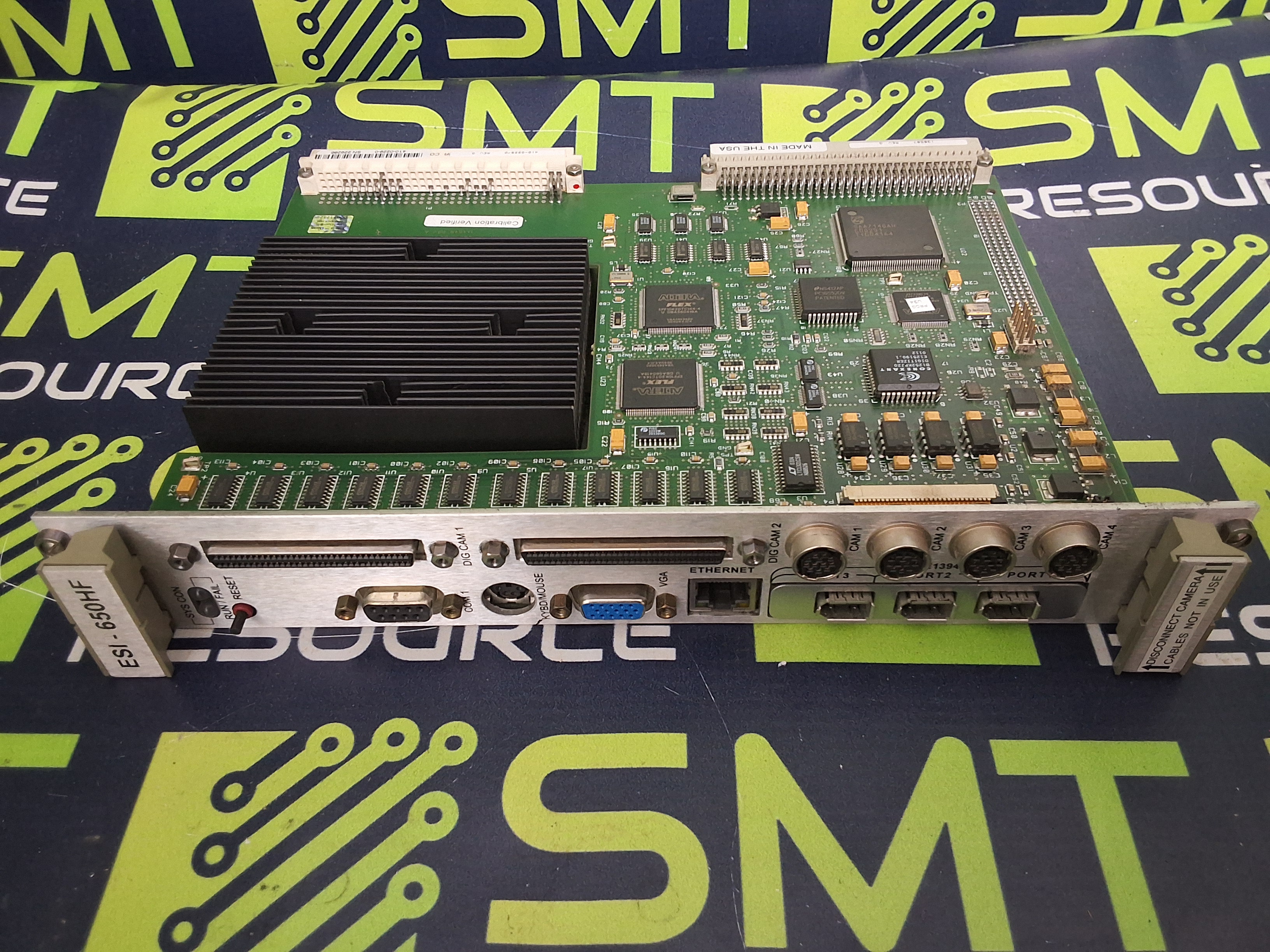 Used UNIVERSAL INSTRUMENTS ESI-650HF PROCESSOR VISION BOARD ESI-MFCC 144648 REV A