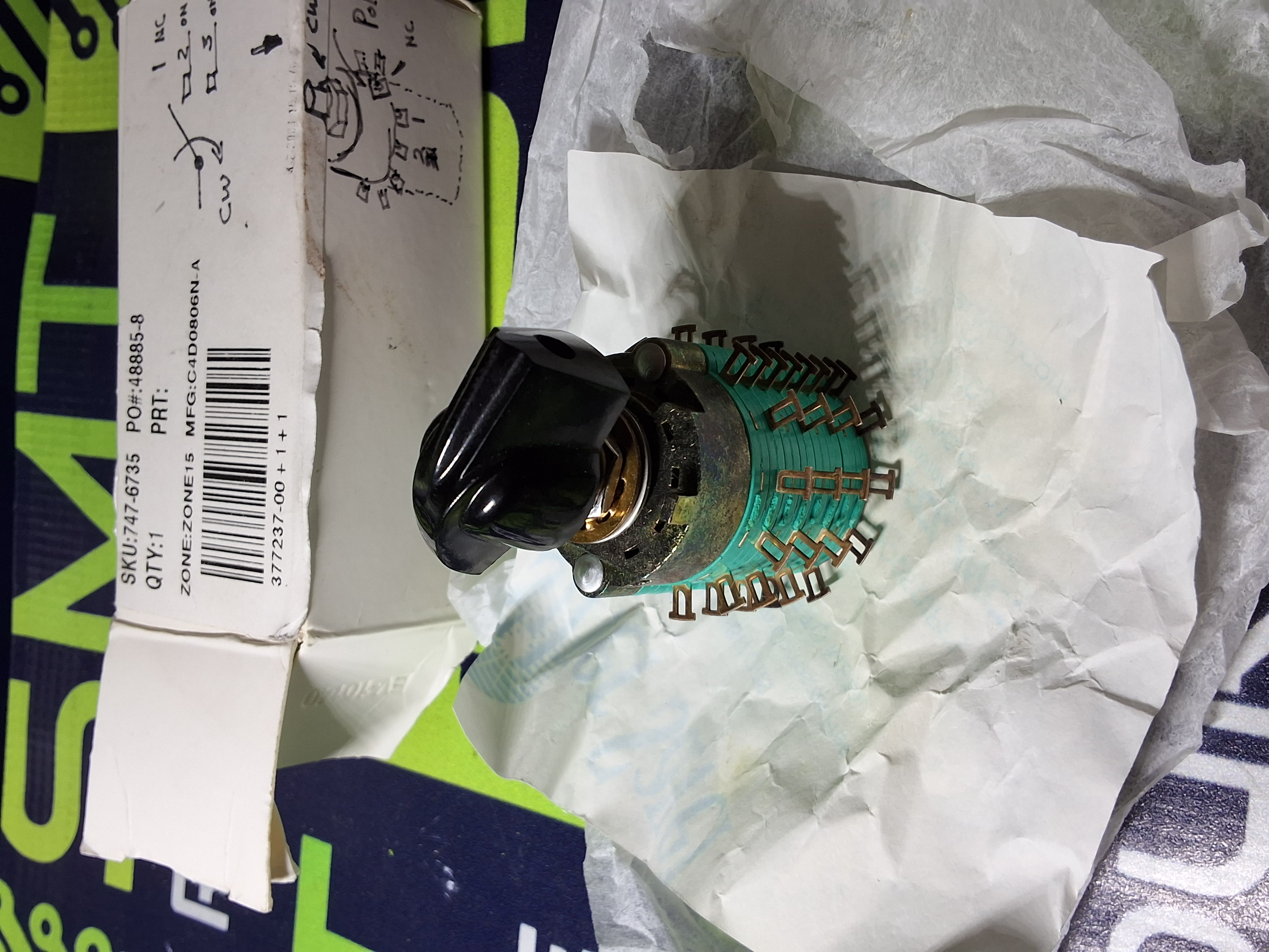 ELECTROSWITCH C4D0806N-A ROTARY SWITCH 8POLES 205 0107 - BRAND NEW