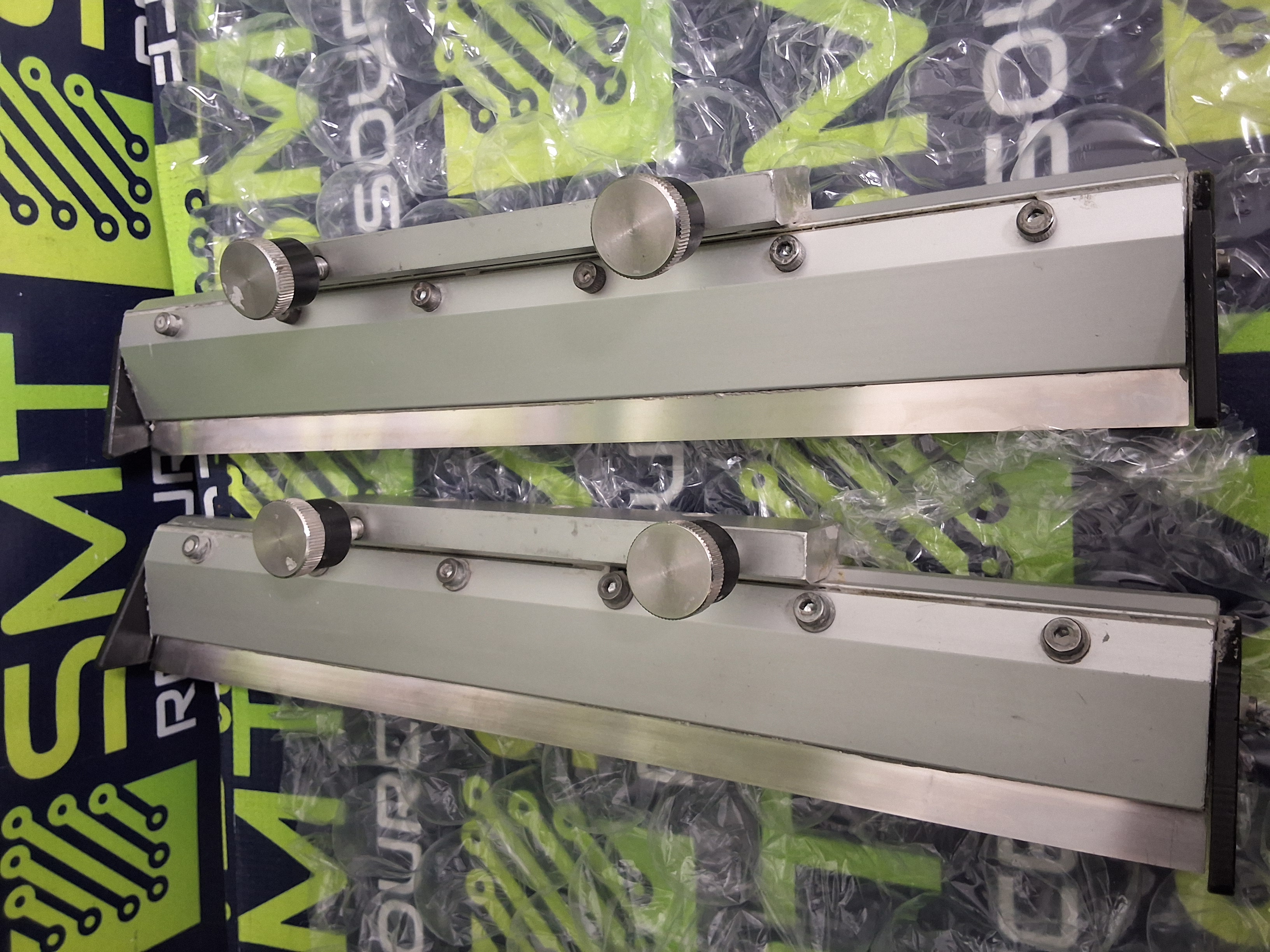 Used EKRA 65° 300mm METAL SQUEEGEE SET ASSEMBLY - LOT OF 2 UNITS
