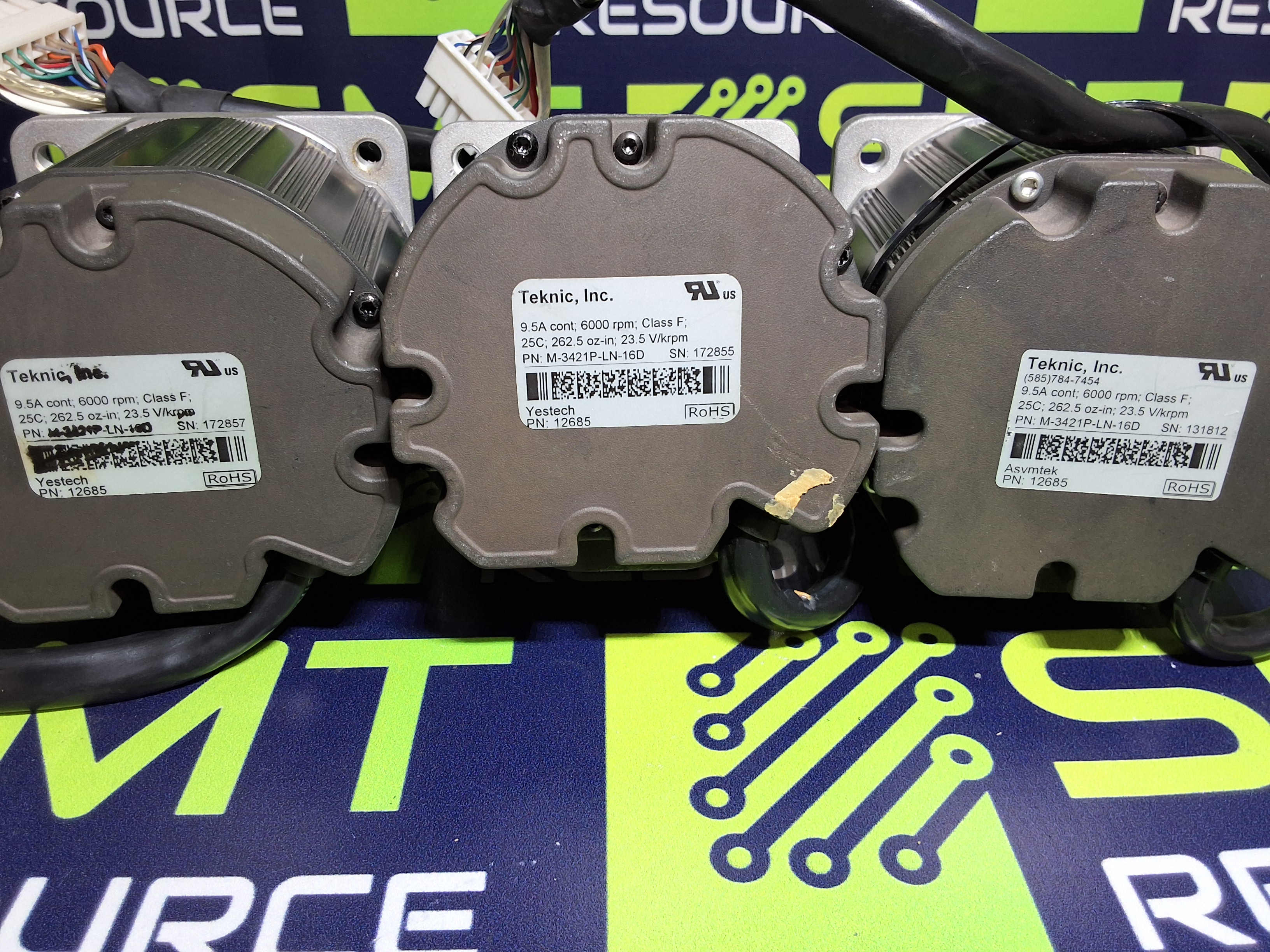 Used TEKNIC YESTECH M-3421P-LN-16D SERVO MOTOR 12685