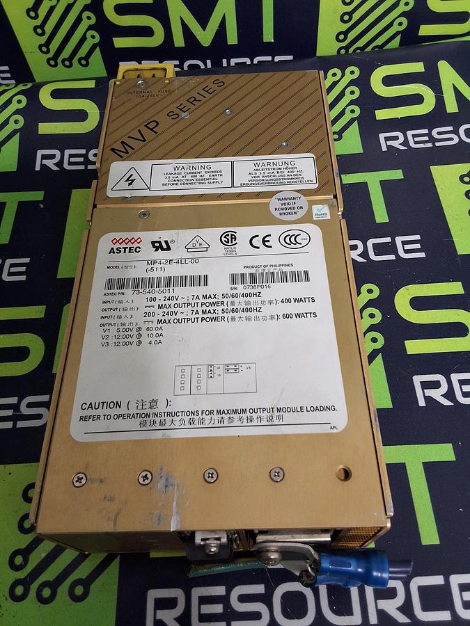 Used ASTEC MP4-2E-4LL-00 / 73-540-5011 POWER SUPPLY MVP SERIES 400W-600W