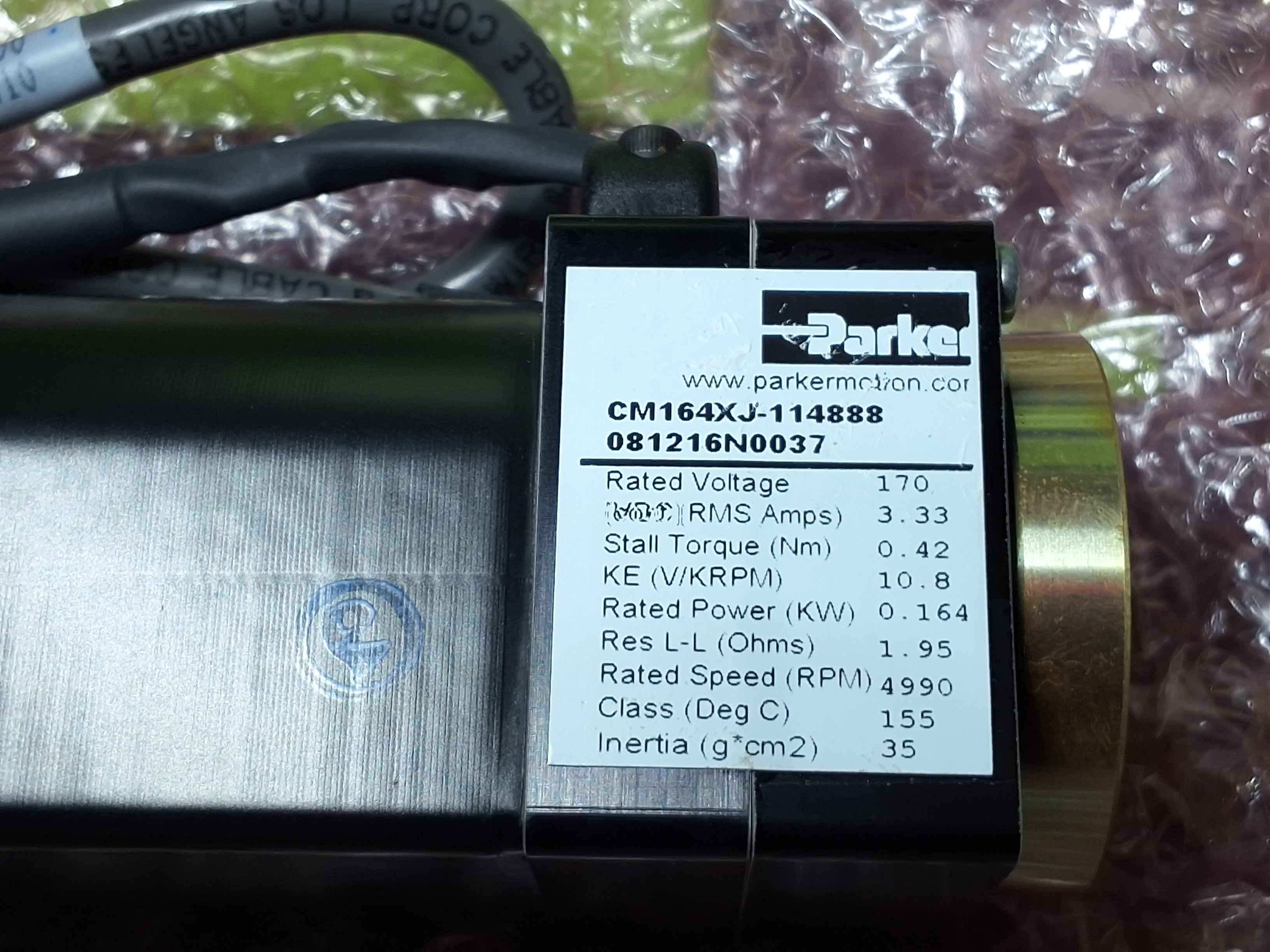 PARKER CM164XJ-114888 SERVO MOTOR - BRAND NEW 