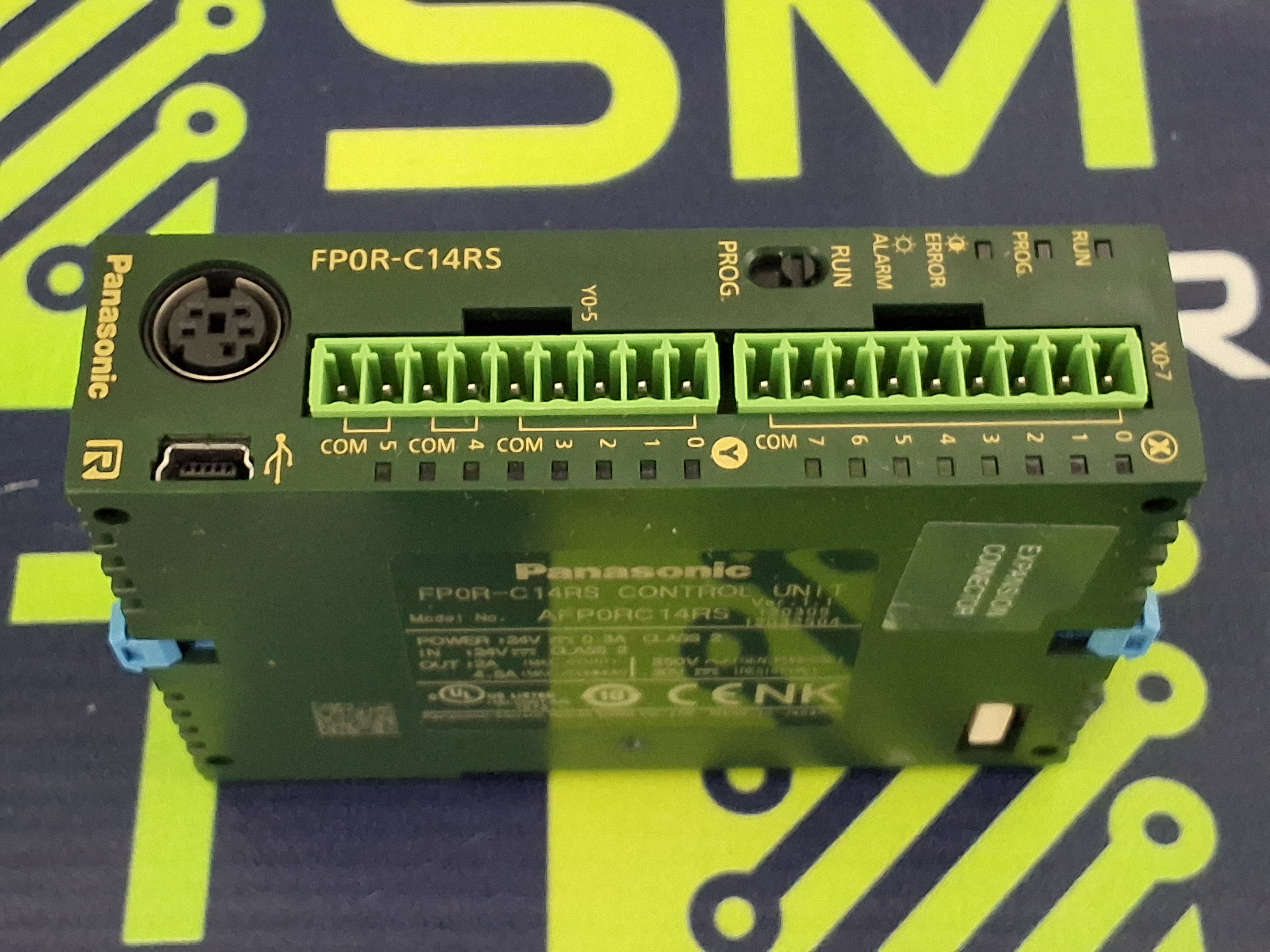 Used PANASONIC FP0R-C14RS PROGRAMMABLE LOGIC CONTROLLER AFP0RC14RS