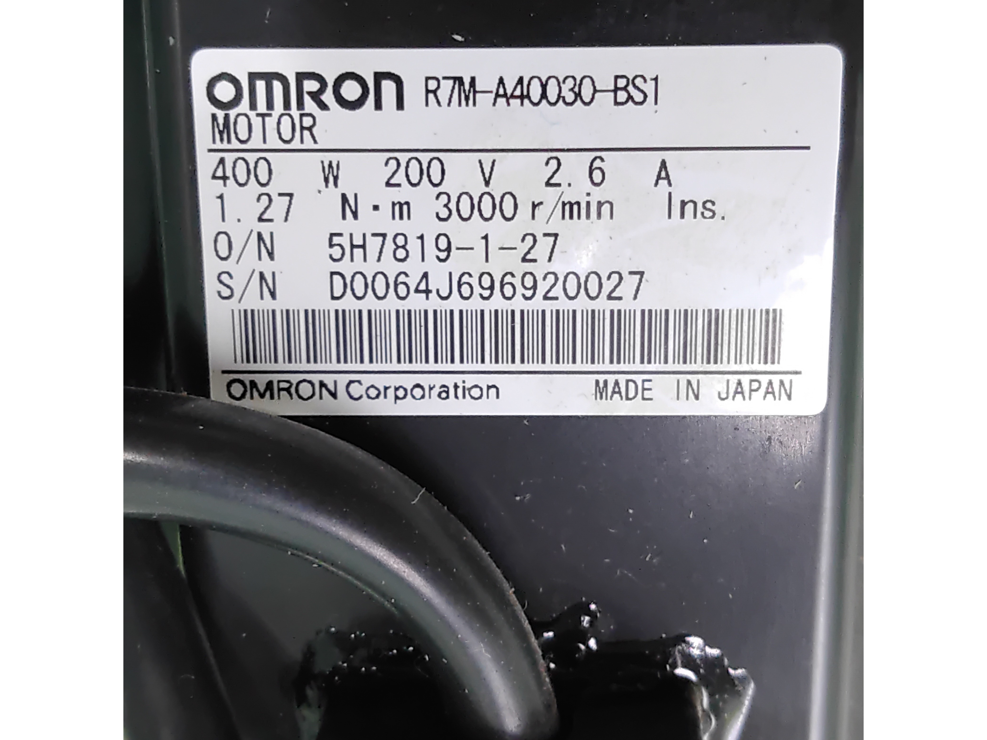 Used OMRON R7M-A40030-BS1 SERVO MOTOR W/ ZF MASCHINENANTRIEBE GMBH PGE25/2 PLANETARY GEARBOX