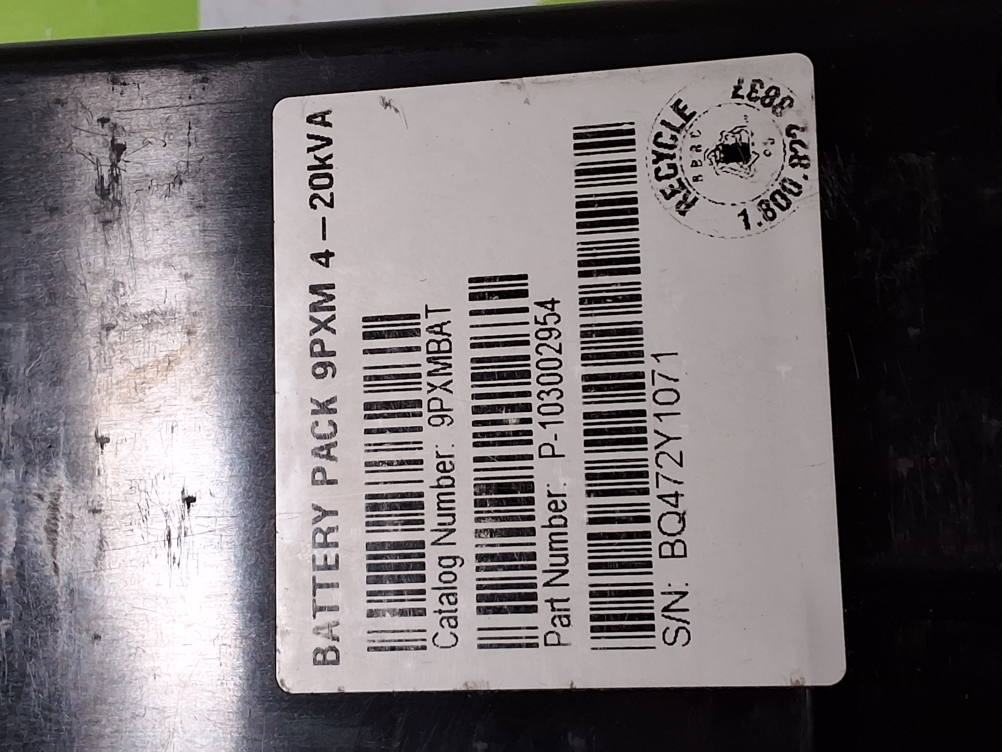 Used EATON 9PXM BATTERY MODULE / BATTERY BACKUP 9PXMBAT