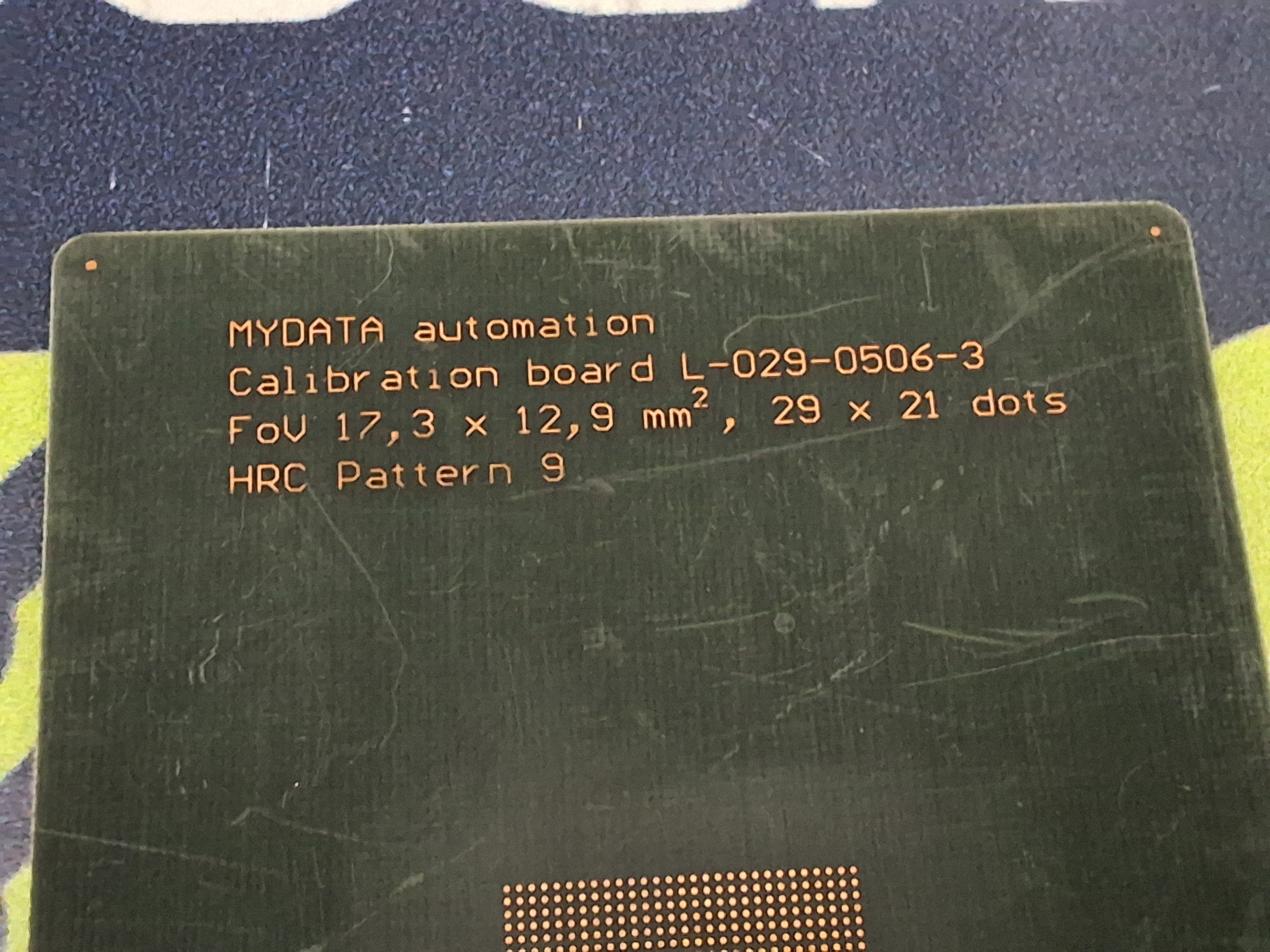 Used MYDATA L-029-0506 CALIBRATION BOARD