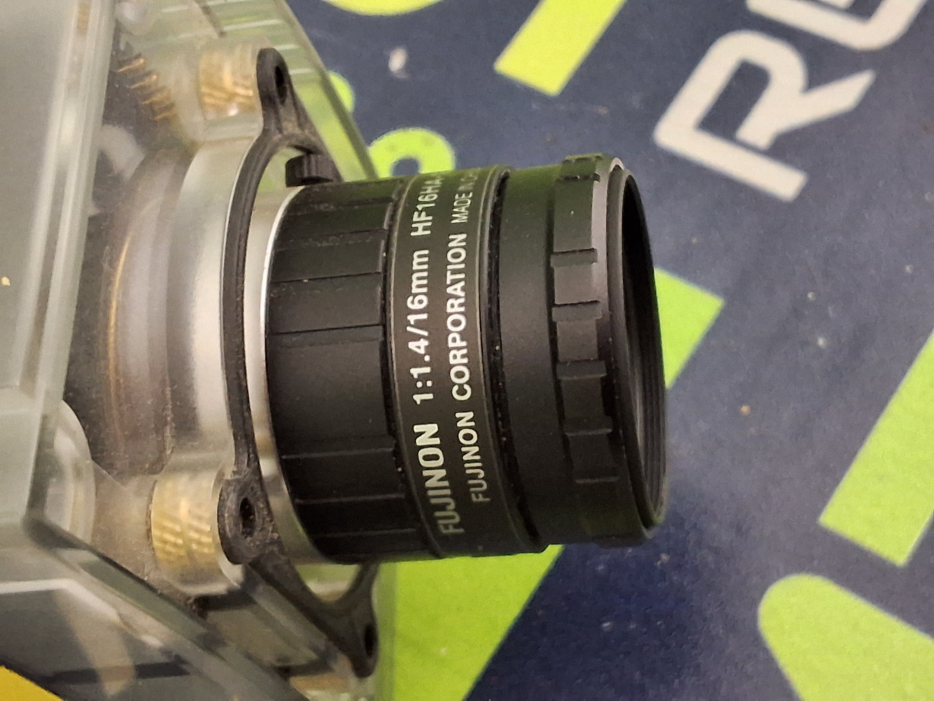 Used COGNEX 821-0071-1R D BARCODE SCANNER WITH FUJINON HF16HA-1B