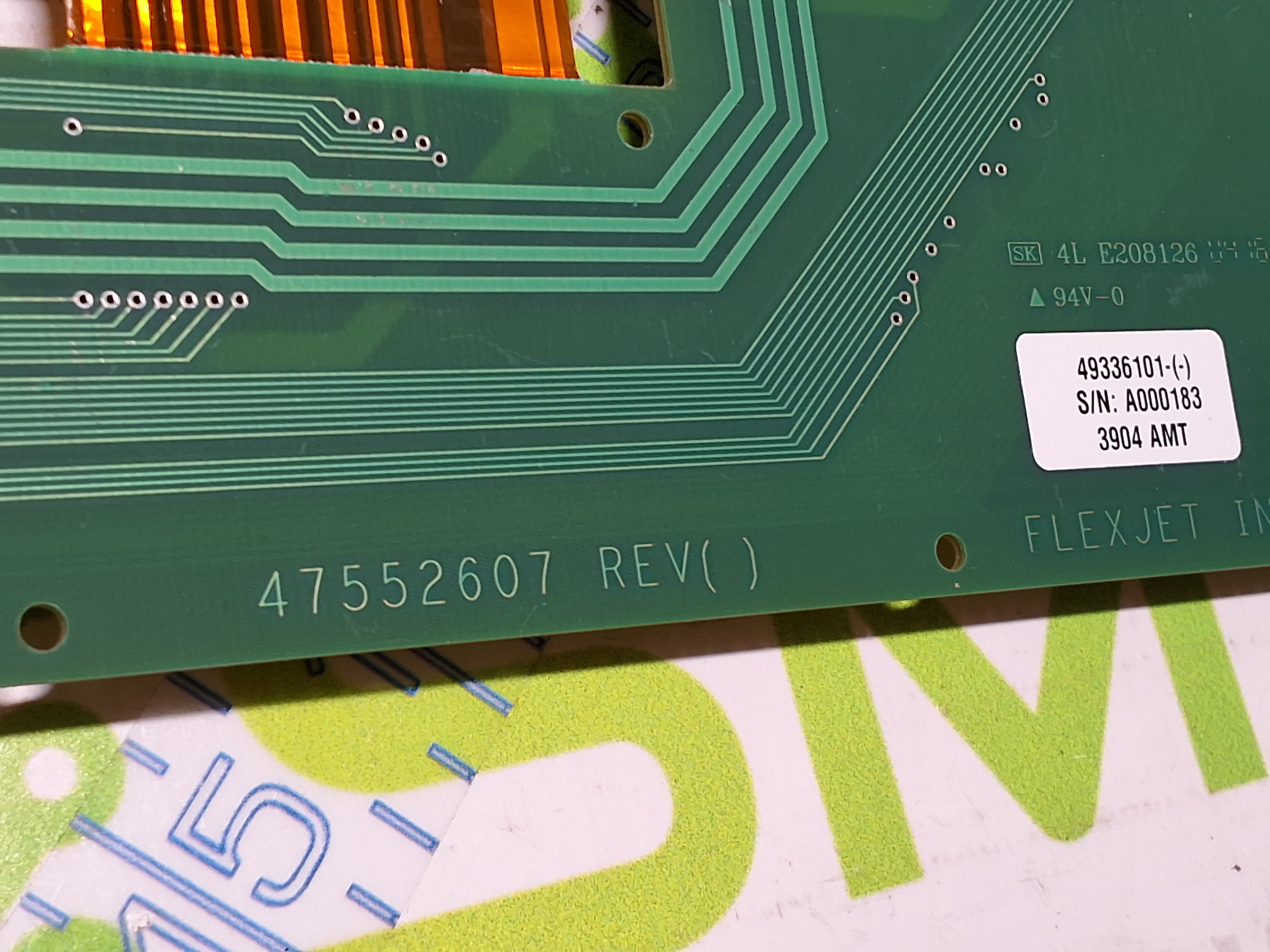 Used UNIVERSAL INSTRUMENTS 49336101 FLEXJET INTERFACE CARD