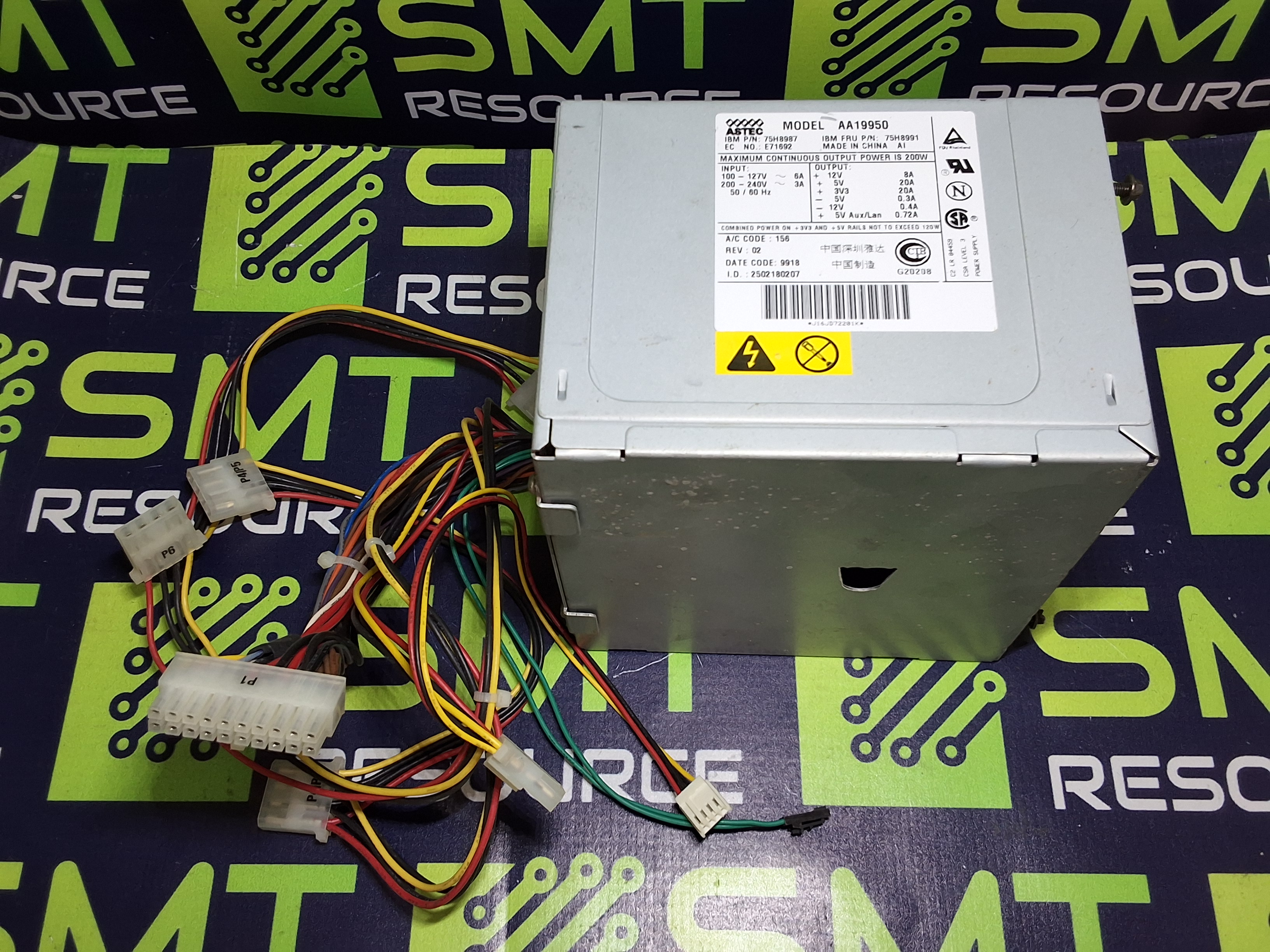 Used ASTEC AA19950 POWER SUPPLY 75H8987 200W