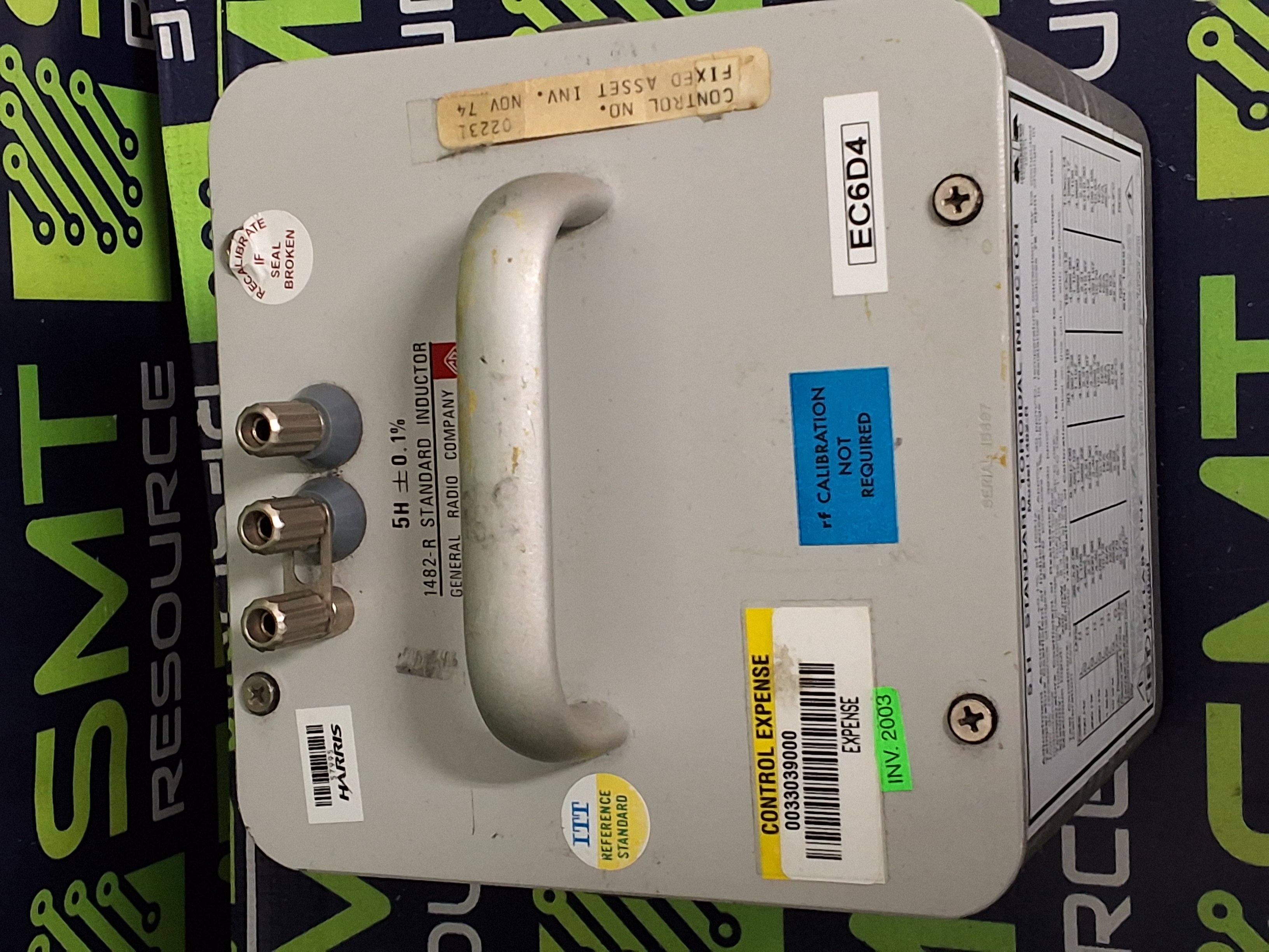 Used GENERAL RADIO COMPANY GenRad IET LABS 1482-R STANDARD INDUCTOR 5H ±0.1%