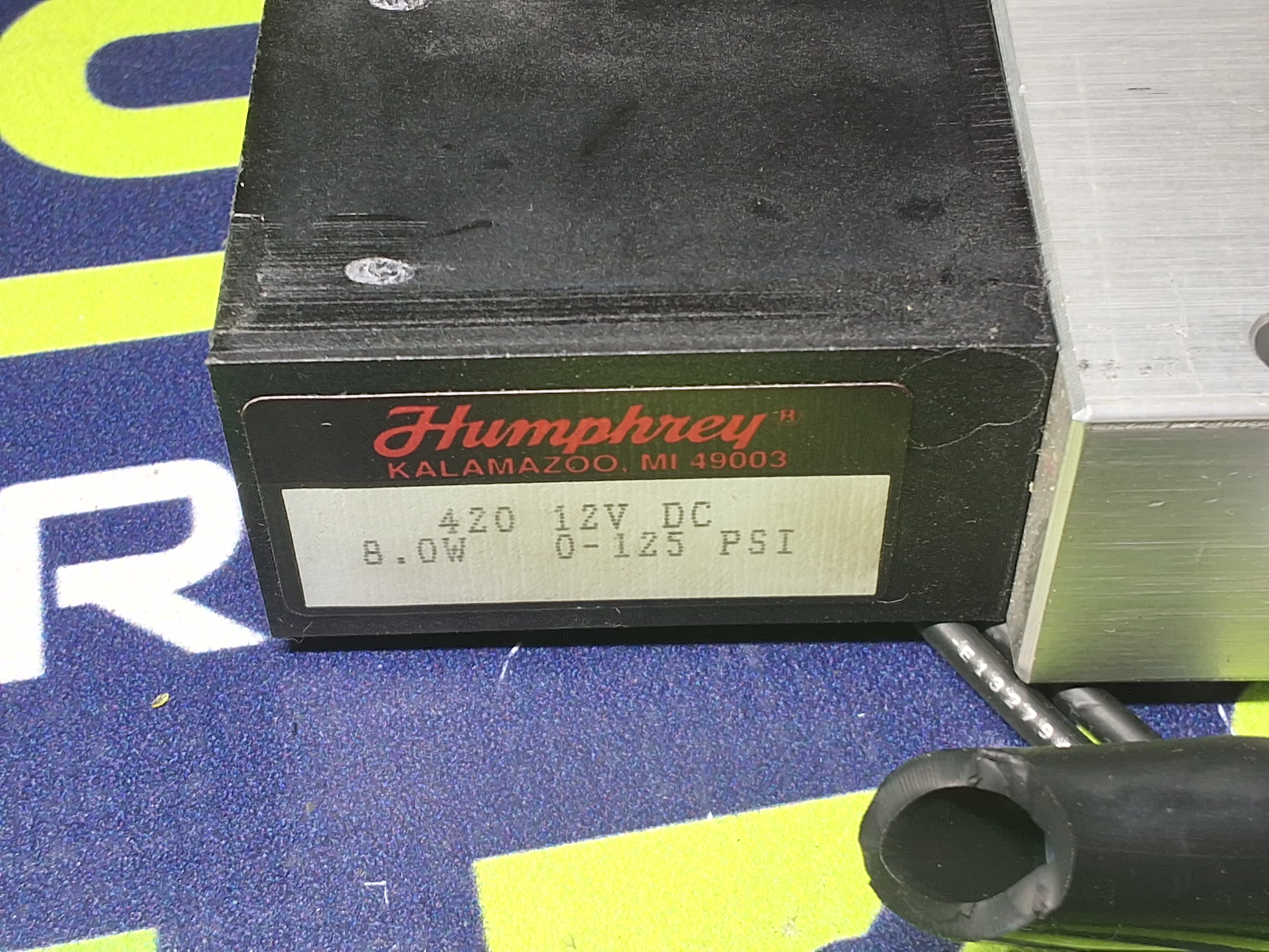 Used HUMPHREY 420 SOLENOID VALVE 12VDC 8.0W 0-125P.S.I.