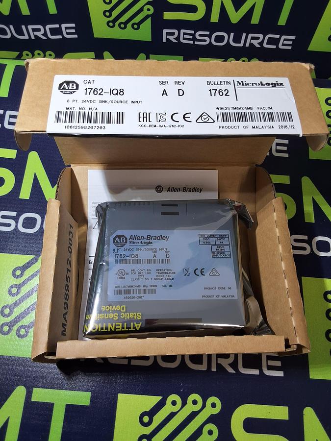 ALLEN BRADLEY 1762-OB8 REV. D MICROLOGIX 8 POINT SINK/SOURCE INPUT MODULE - BRAND NEW