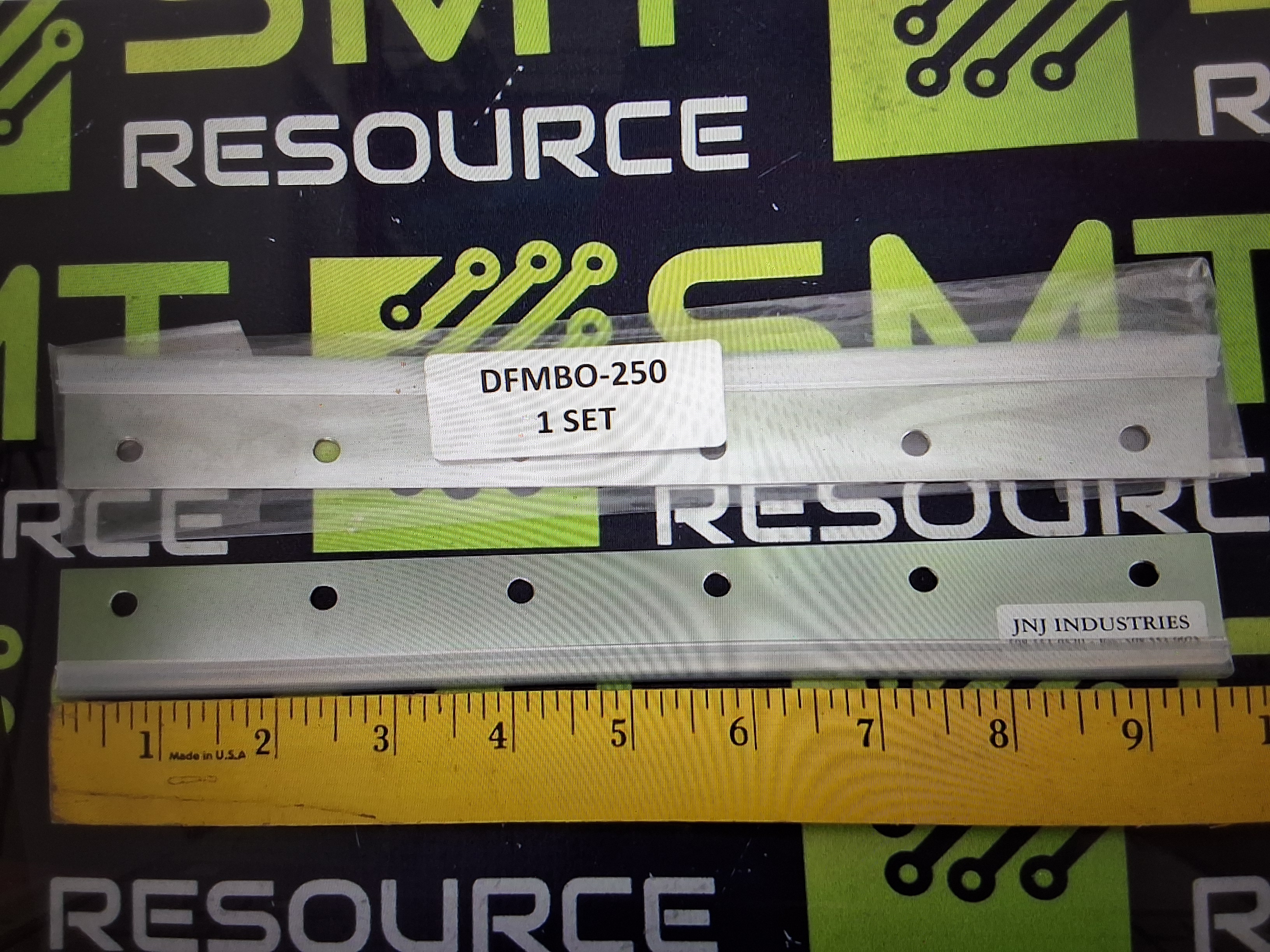 DEK JNJ INDUSTRIES DFMBO-250 METAL SCREW-MOUNT SQUEEGEE BLADE SET 250mm - BRAND NEW