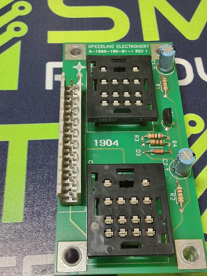 Used SPEEDLINE ELECTROVERT 6-1860-189-01-1 REV. 1 MASTER E-STOP RELAY