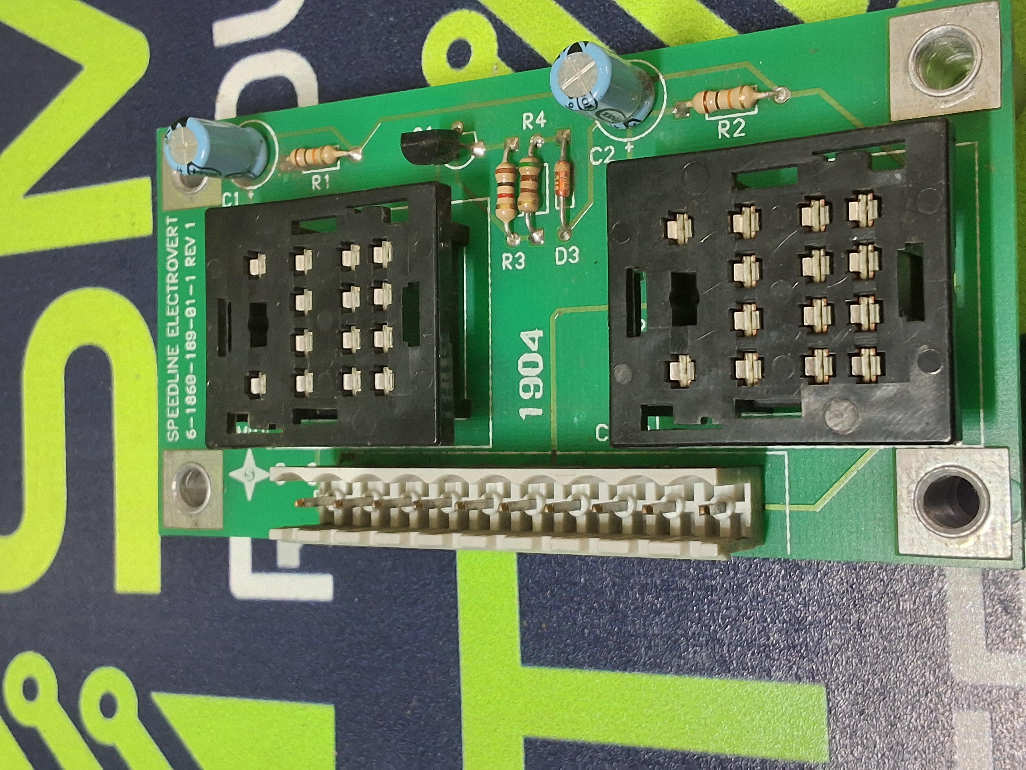 Used SPEEDLINE ELECTROVERT 6-1860-189-01-1 REV. 1 MASTER E-STOP RELAY