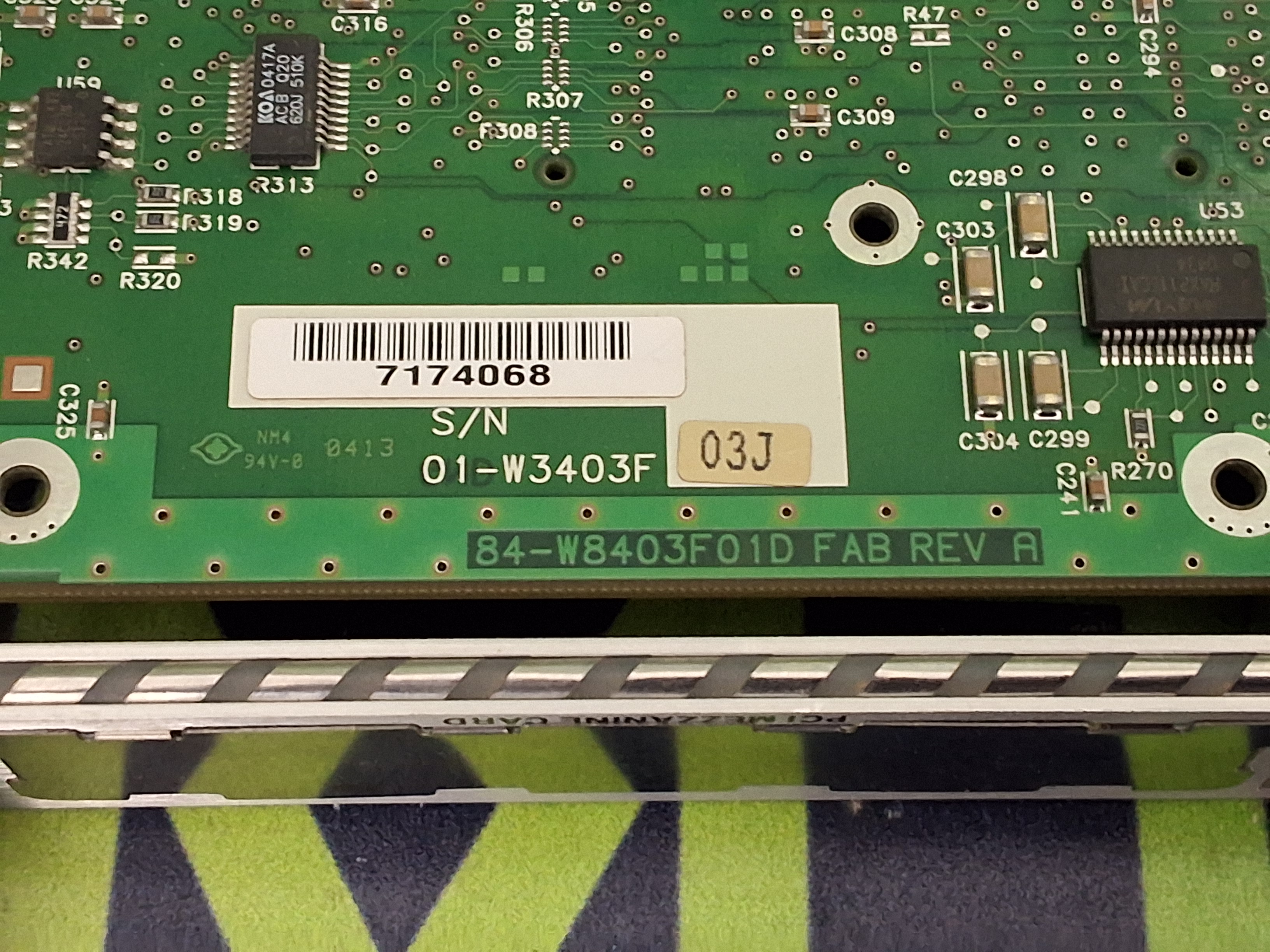 Used MOTOROLA MCOS 84-W8403F01D ETHERNET VMEbus CIRCUIT CARD 01-W3403F03J