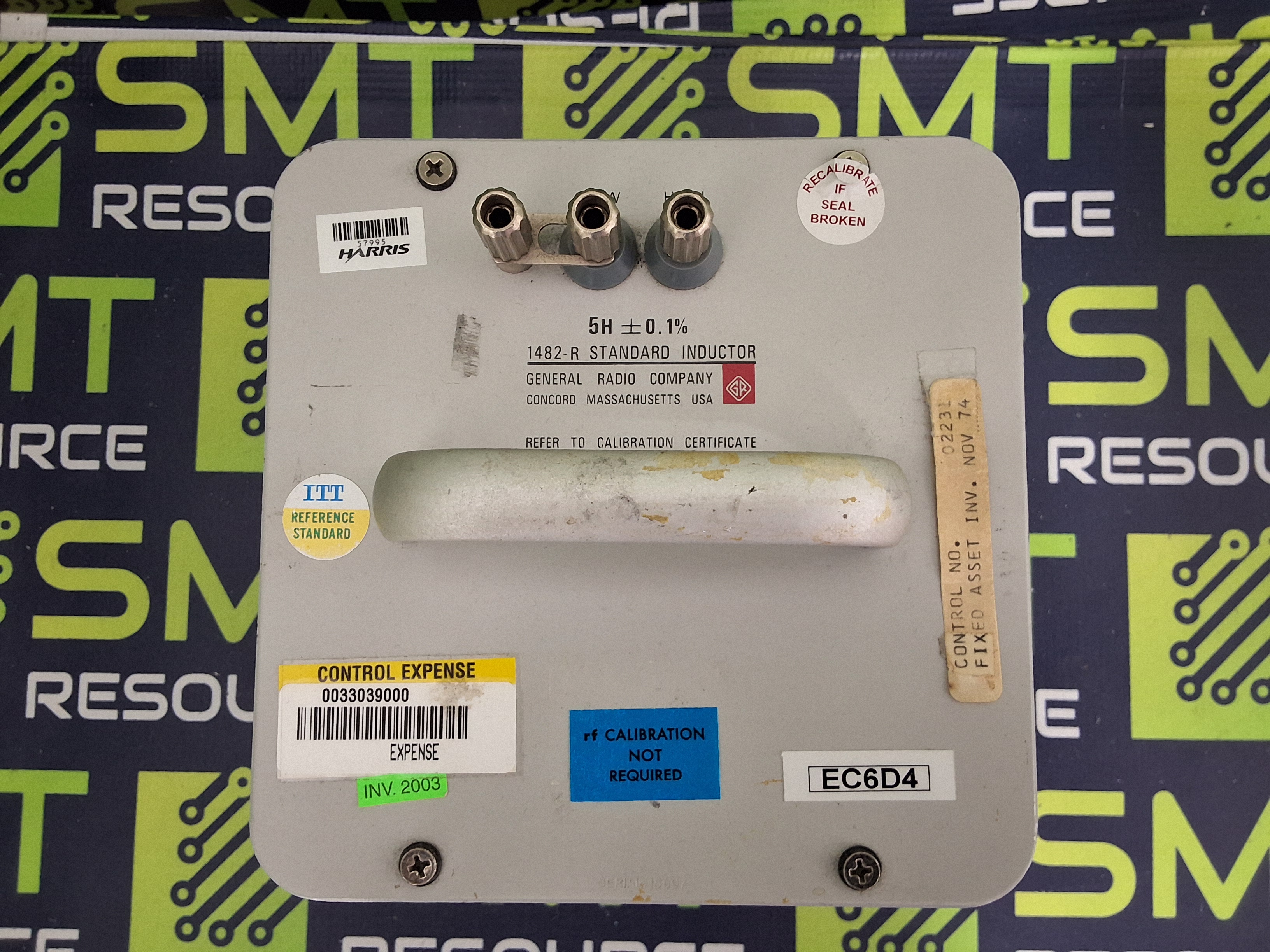 Used GENERAL RADIO COMPANY GenRad IET LABS 1482-R STANDARD INDUCTOR 5H ±0.1%