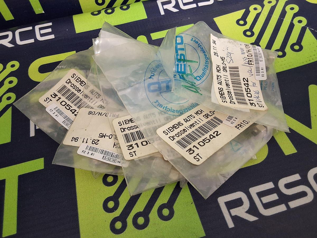 FESTO GRLO-M5 PNEUMATIC FLOW CONTROL VALVE 310542 - LOT OF 5 - BRAND NEW