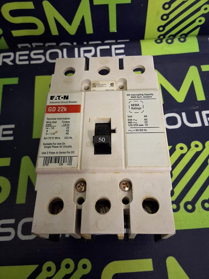 Used EATON GD22k MOLDED-CASE CIRCUIT BREAKER 3-POLE