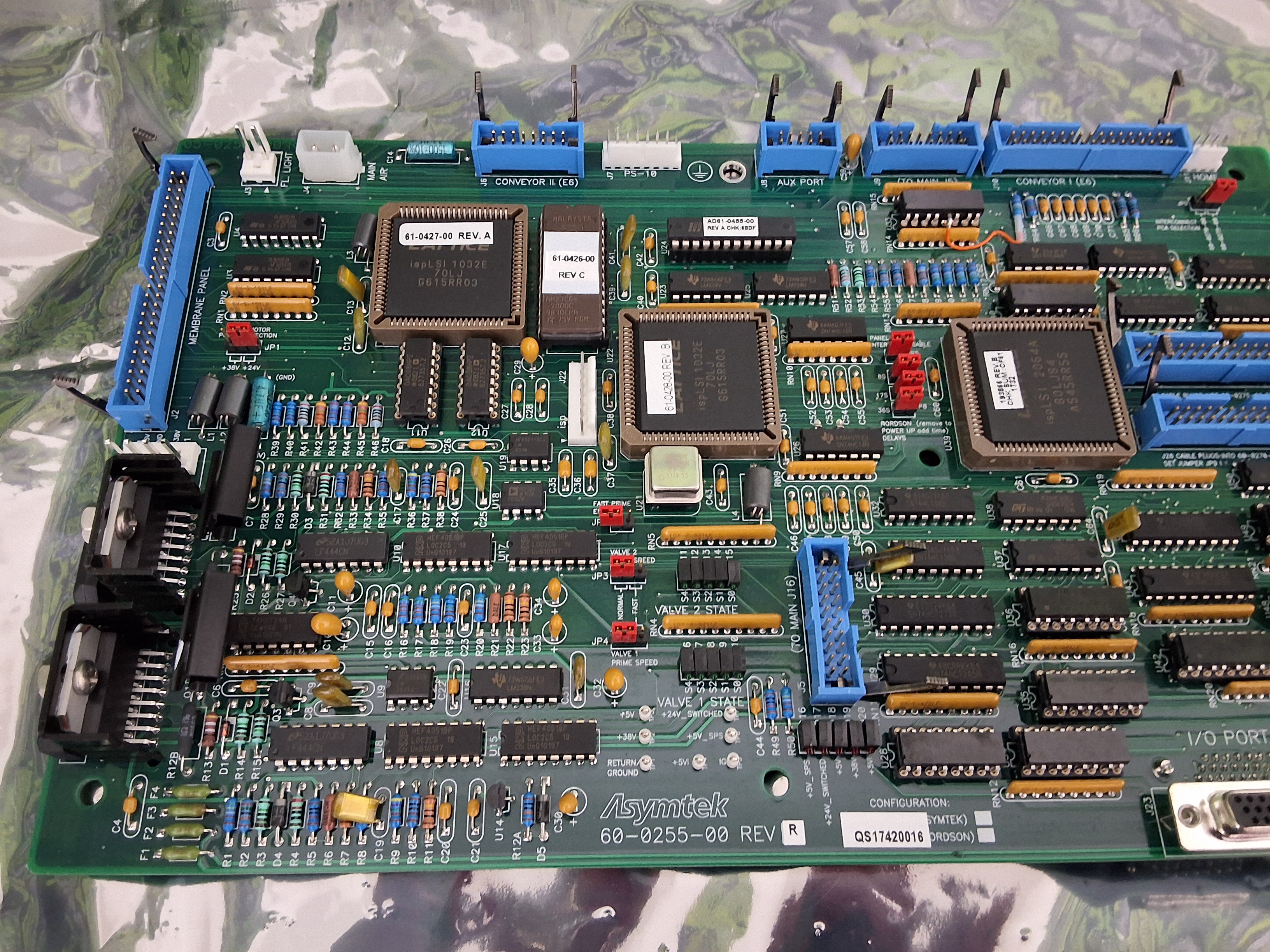 Used NORDSON / ASYMTEK 60-0255-00 / 05-0255-00 COATER I/O CIRCUIT BOARD - BRAND NEW