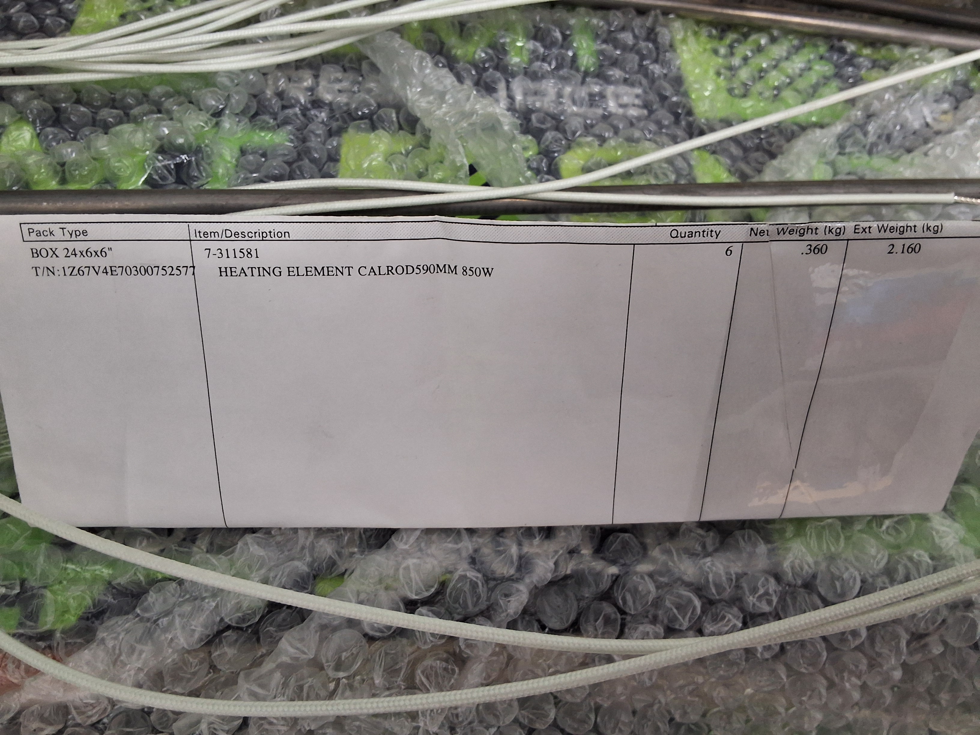 VITRONICS SOLTEC 311581 WAVE HEATING ELEMENT CALROD 590MM 850W 400V - BRAND NEW 