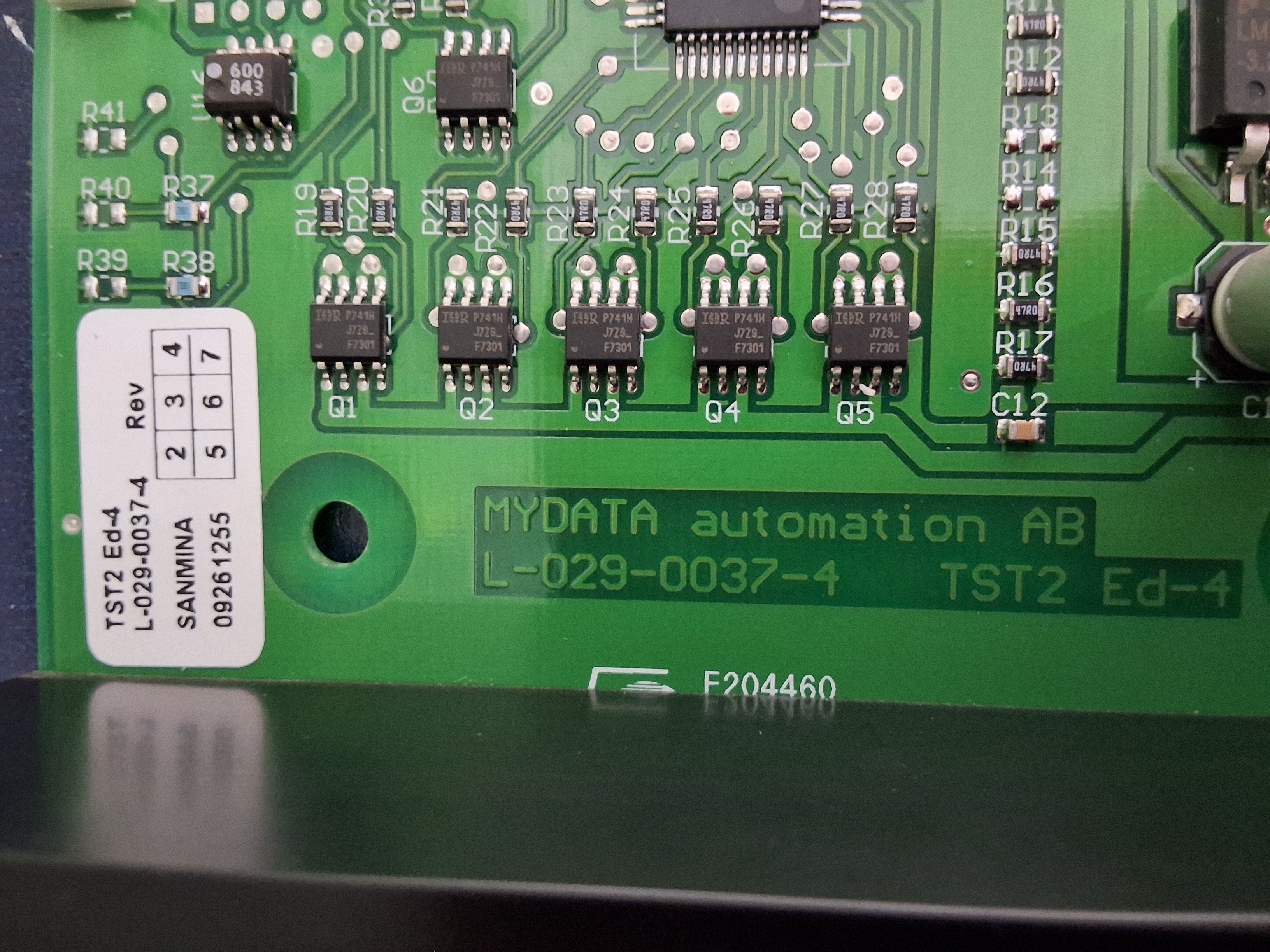 Used MYDATA L-029-0037-4 TST2 ED-4 BOARD