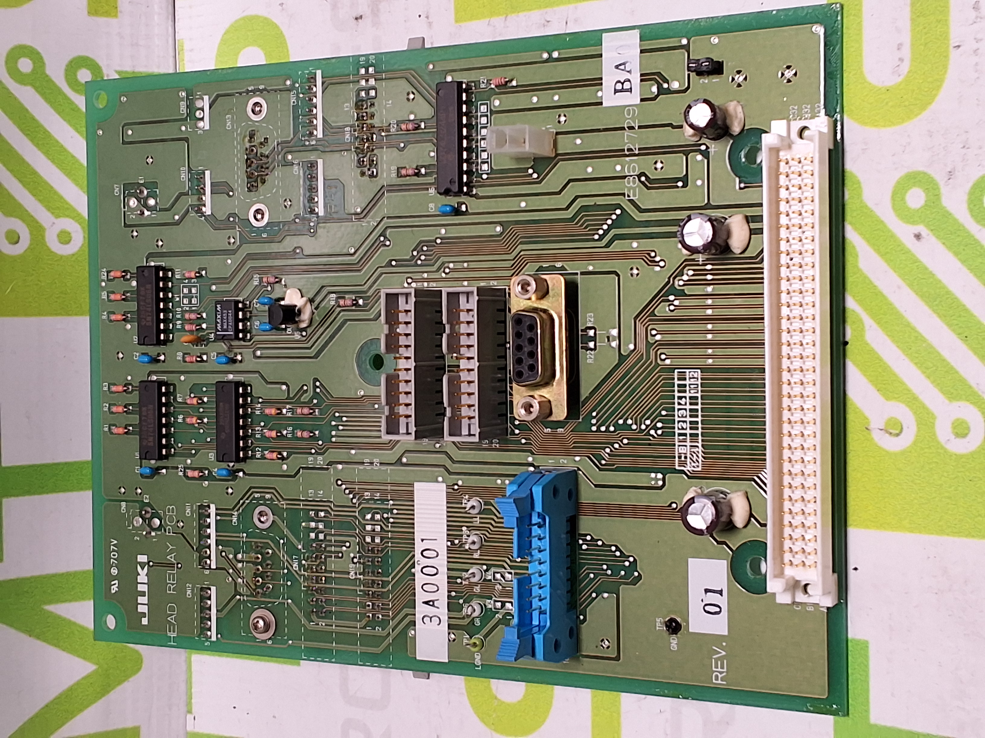 Used JUKI E8612729 E8612729BAO HEAD RELAY PCB