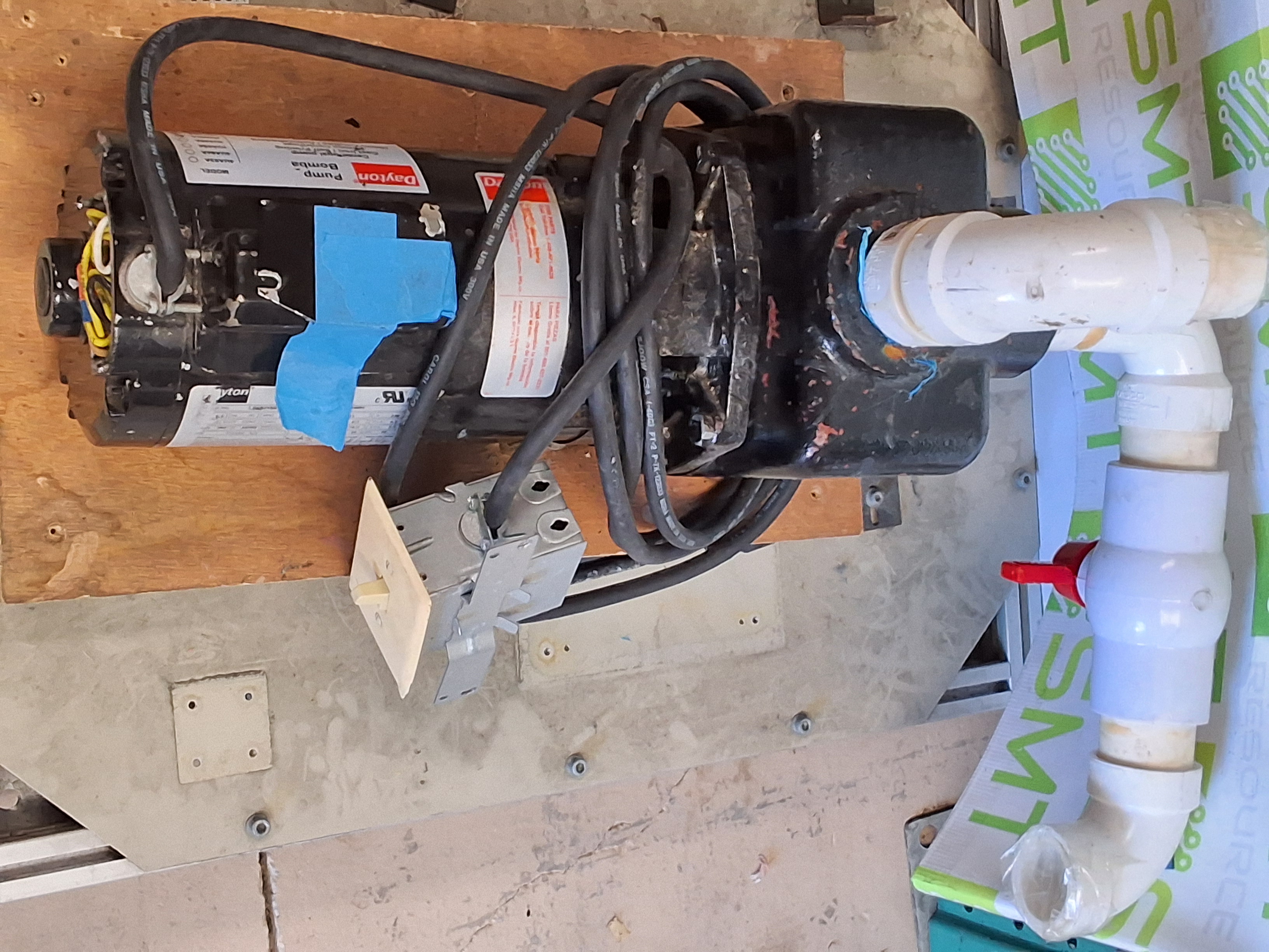 Used DAYTON LTAB21SA MOTOR DRIVEN PUMP 0.5HP 60Hz 3450RPM 115/230V