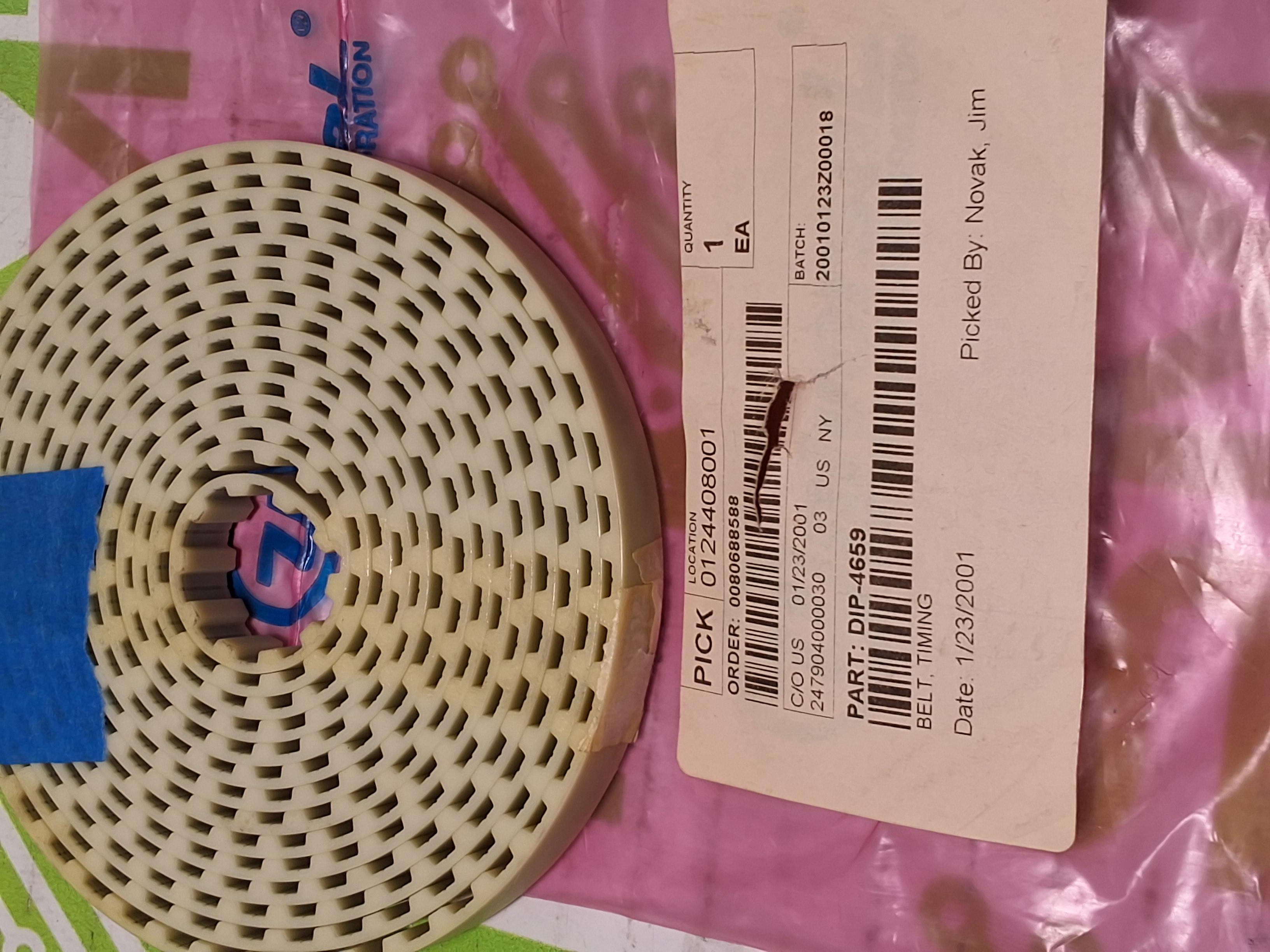 UNIVERSAL INSTRUMENTS DIP-4659 TIMING BELT - BRAND NEW