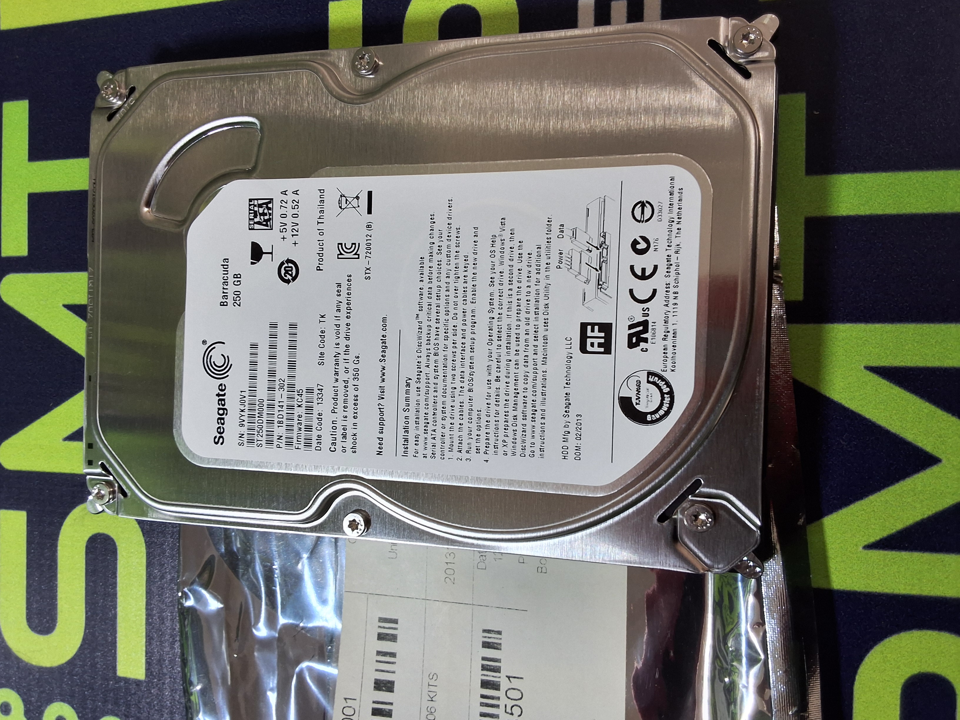 SEAGATE BARRACUDA 1BD141-302 HARD DRIVE 250GB - BRAND NEW