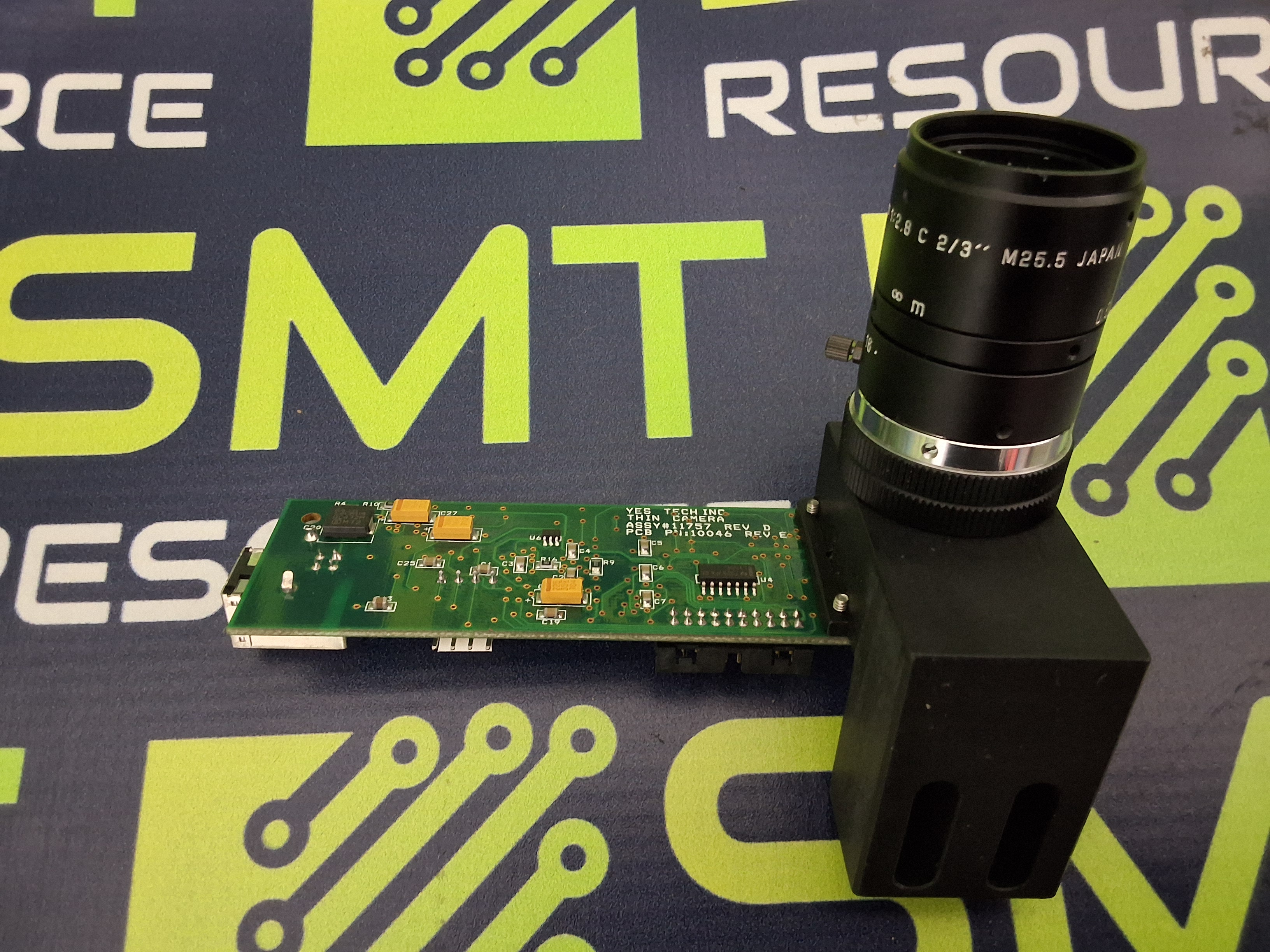 Used YesTech 10046 / 11757 THIN CCD CAMERA ASSEMBLY WITH 50mm LENS