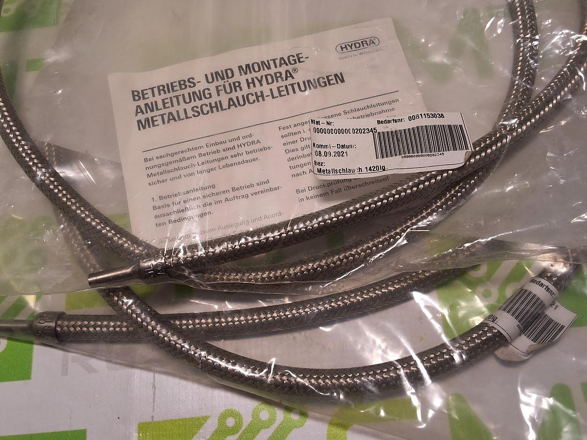 HYDRA SR DN6 RS331 L12 08.21 STAINLESS STEEL FLEXIBLE HOSE