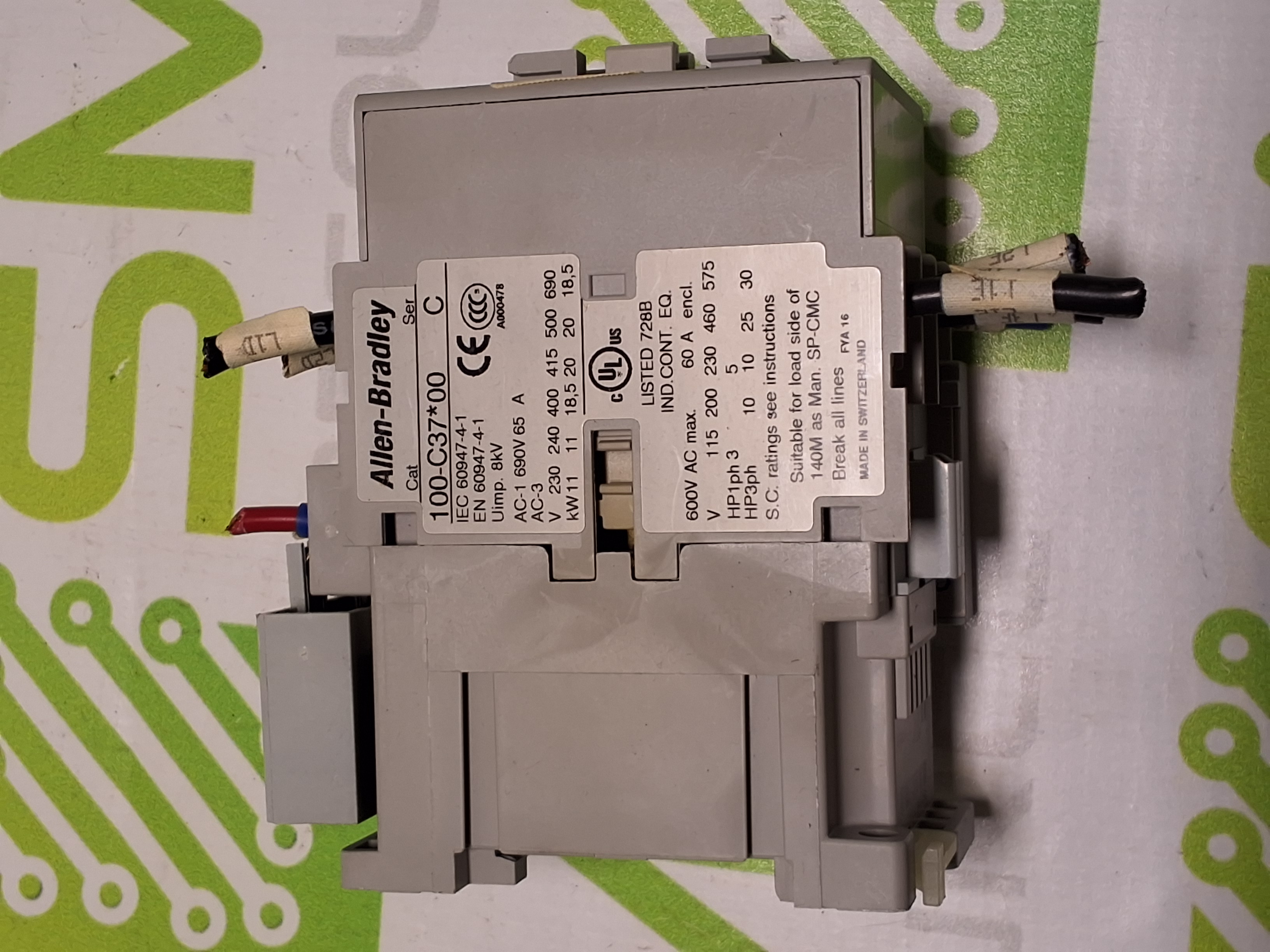 Used ALLEN-BRADLEY 100-C37*00 CONTACTOR