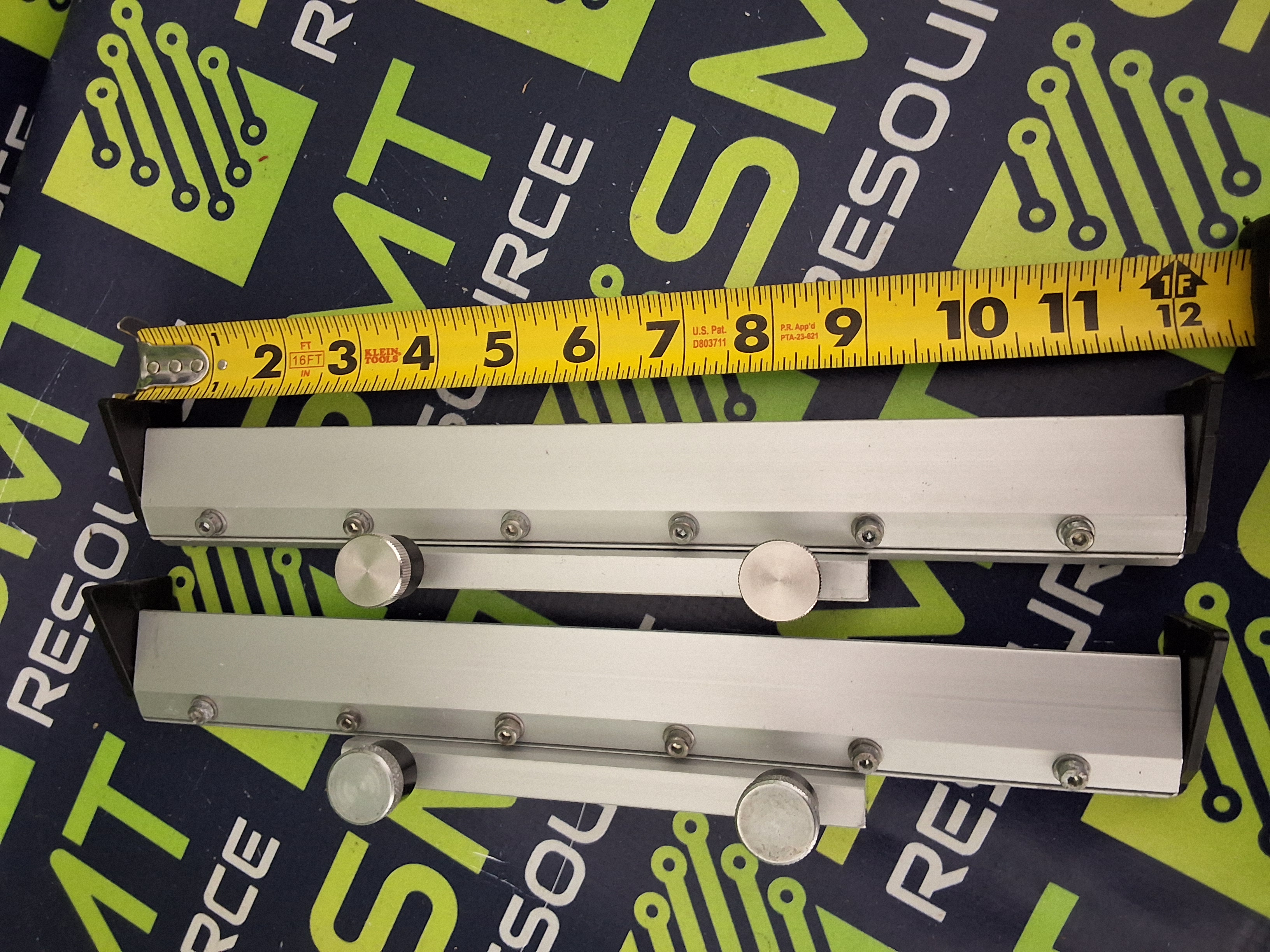 Used EKRA 12in SMT METAL SQUEEGEE - LOT OF 2