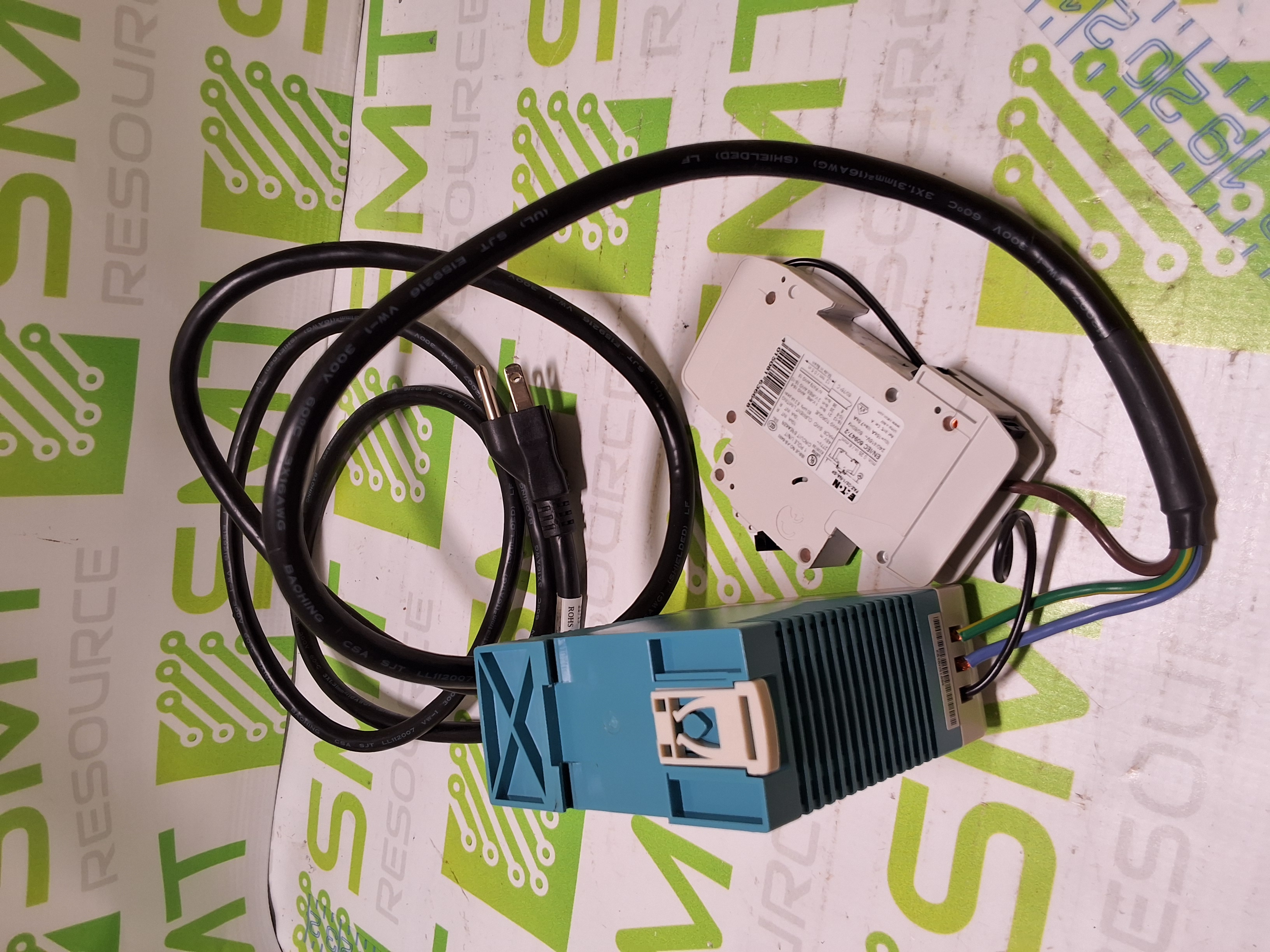 Used ALTECH CORP. PS-S6005 POWER SUPPLY WITH EATON FAZ-C2/1-NA CIRCUIT BREAKER