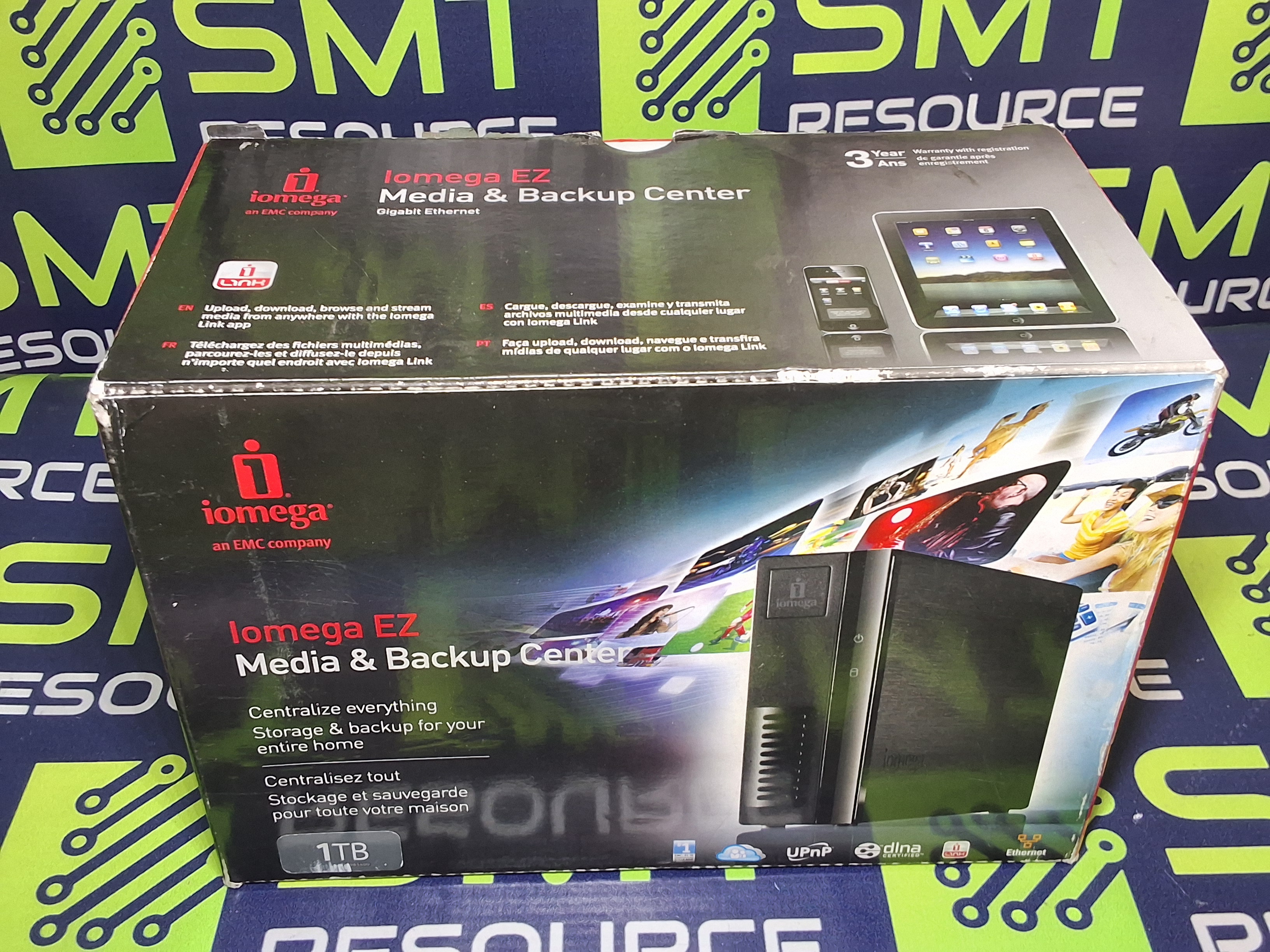 IOMEGA 1TB EZ MEDIA & DATA BACKUP CENTER 1000GB - NEW OPEN BOX