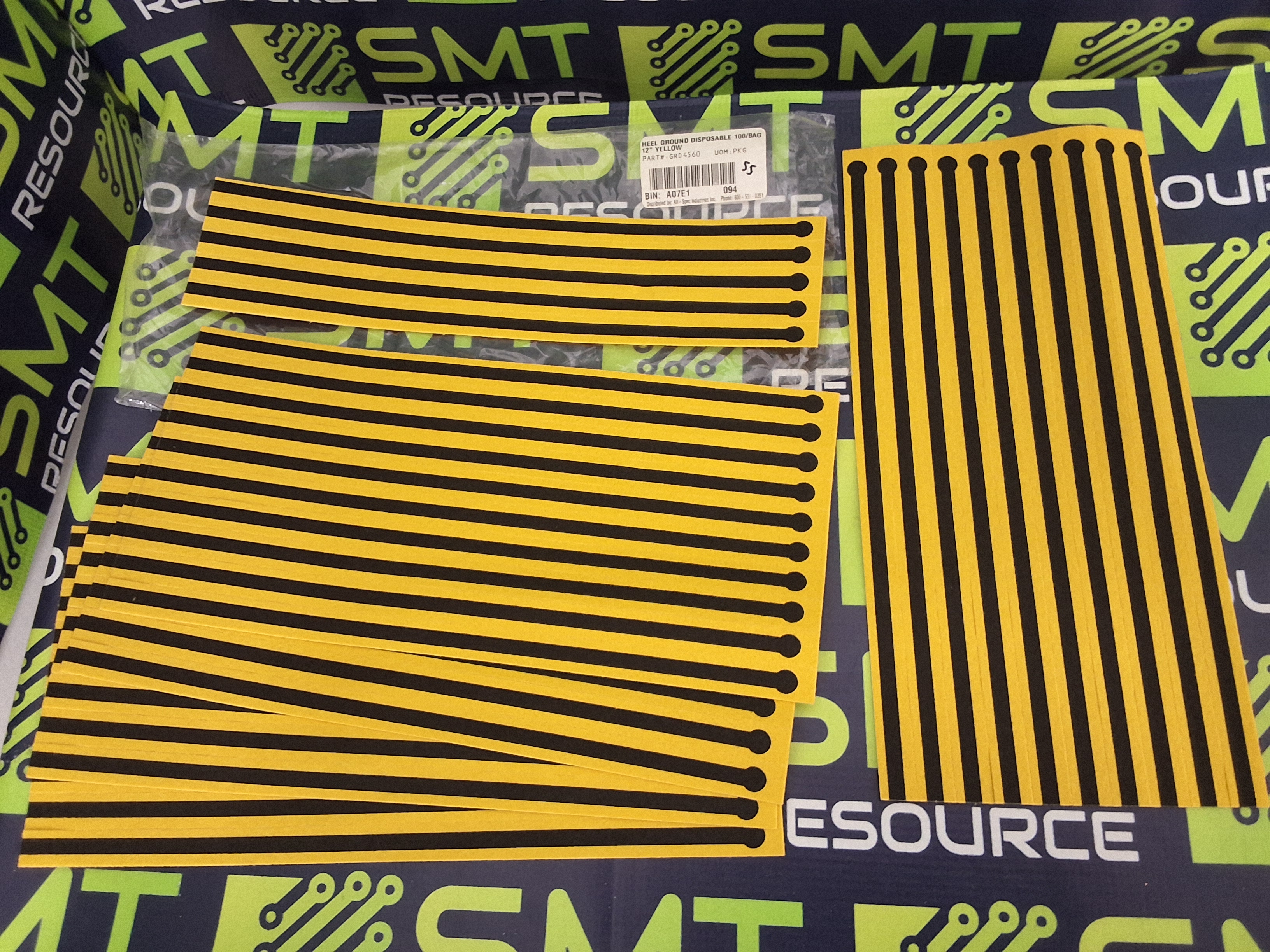 DISPOSABLE ESD GRD4560 HEEL GROUNDER FOR STATIC CONTROL - LOT OF 55 UNITS - NEW