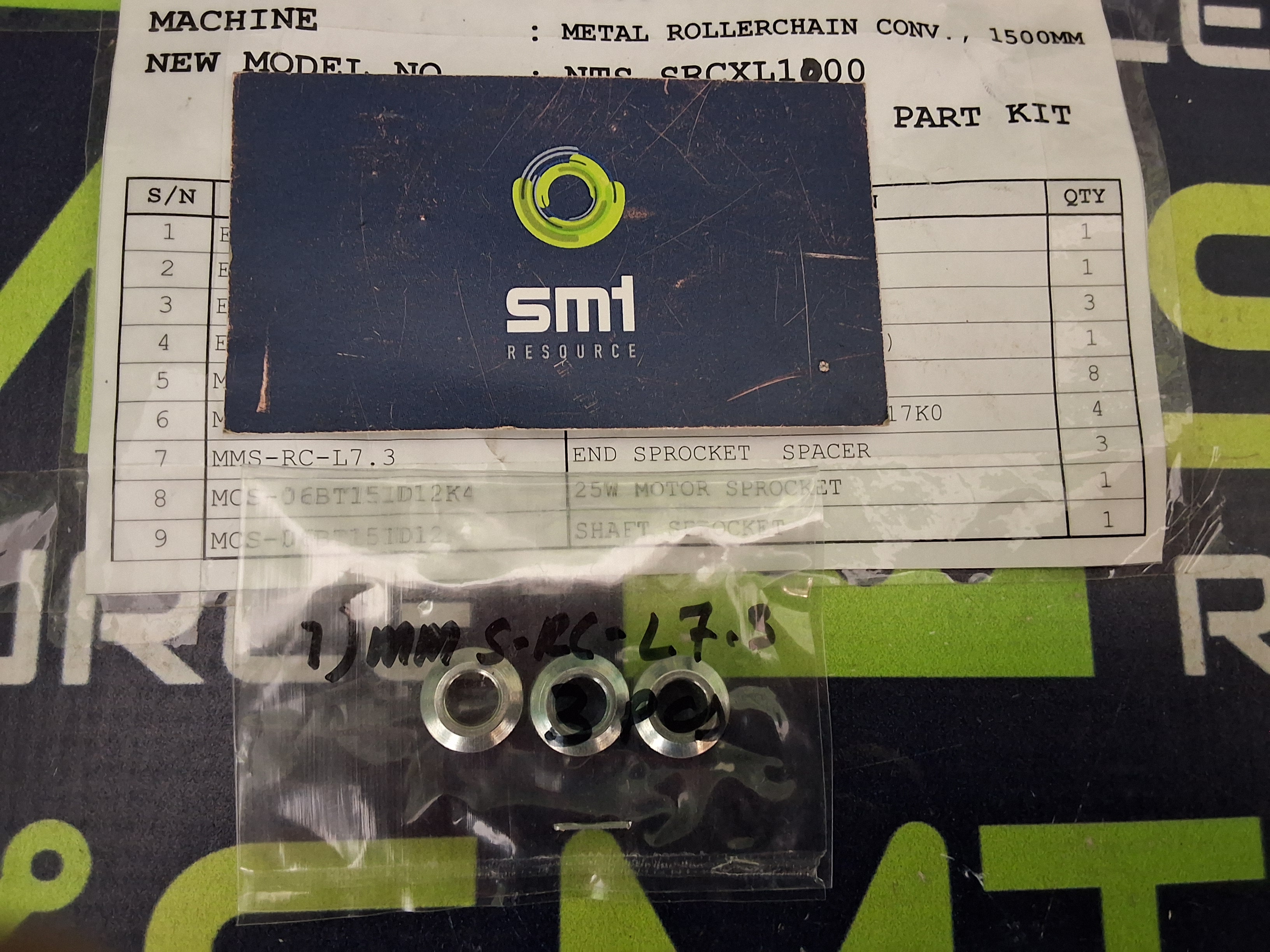 MMS-RC-L7.3 END SPROCKET SPACER - LOT OF 3 - BRAND NEW